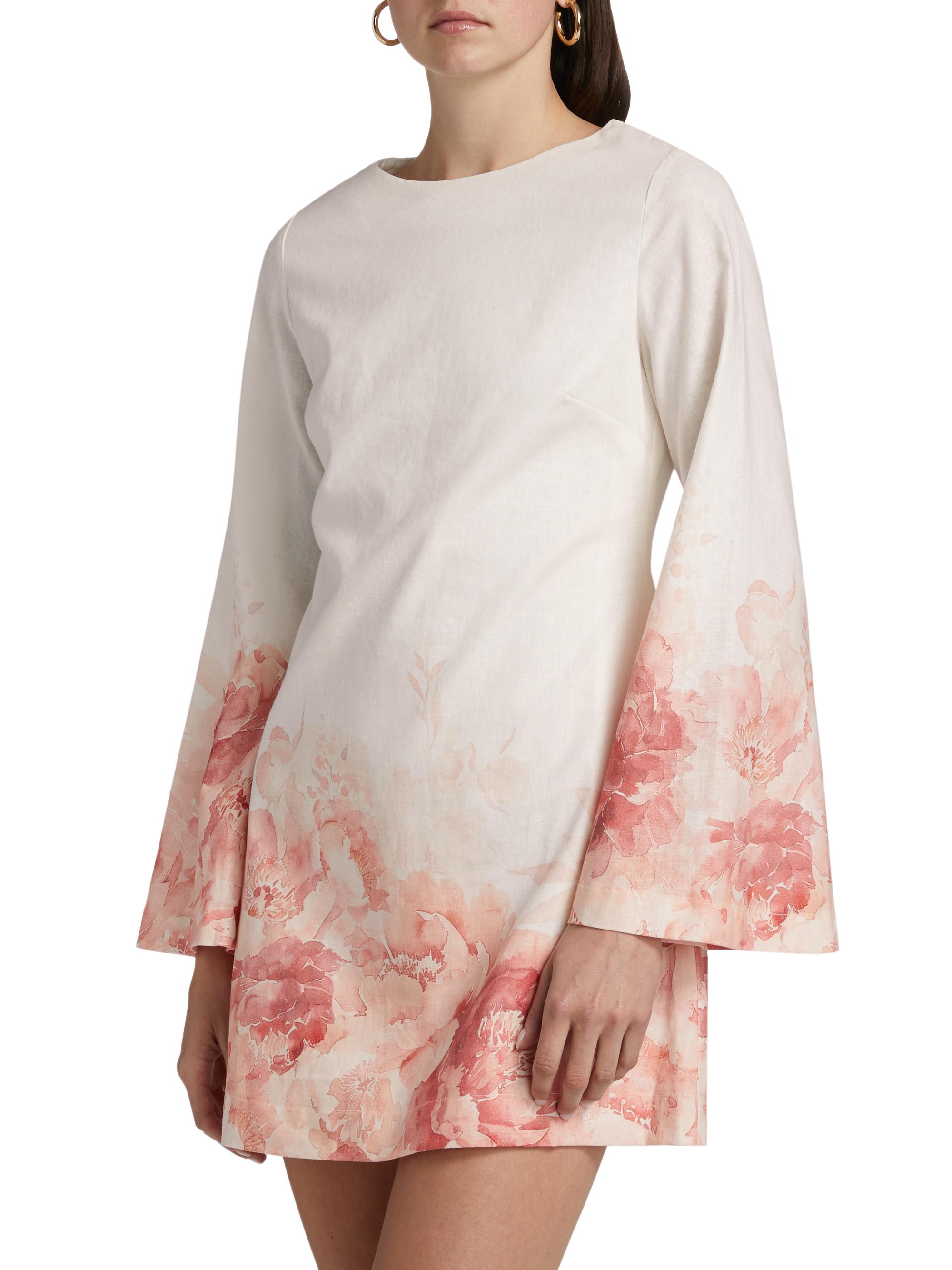 Maggie Floral Linen-Cotton Minidress