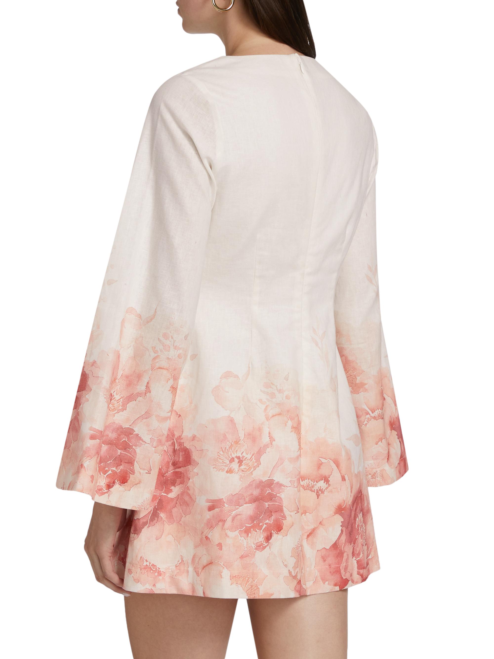 Maggie Floral Linen-Cotton Minidress