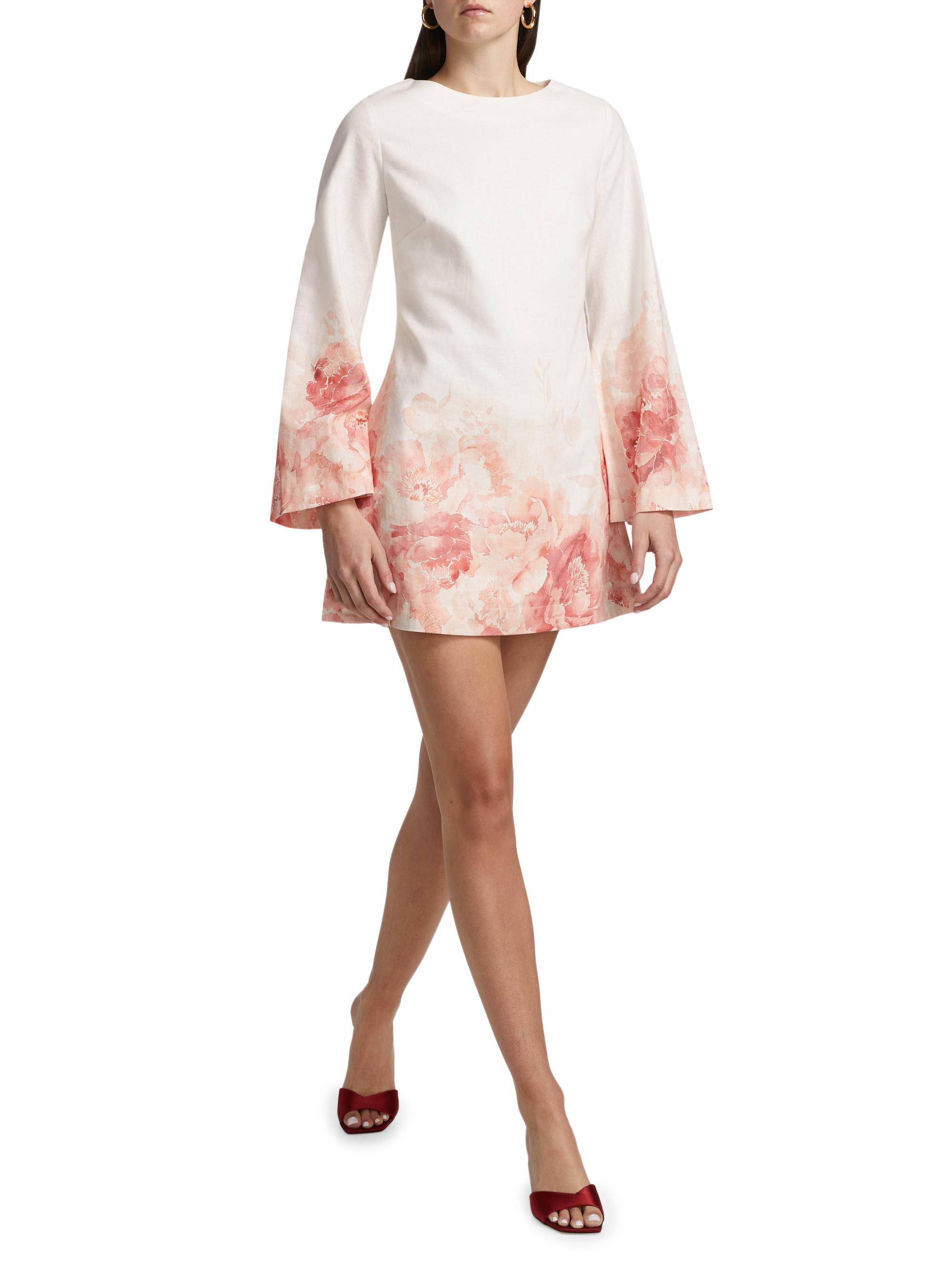 Maggie Floral Linen-Cotton Minidress