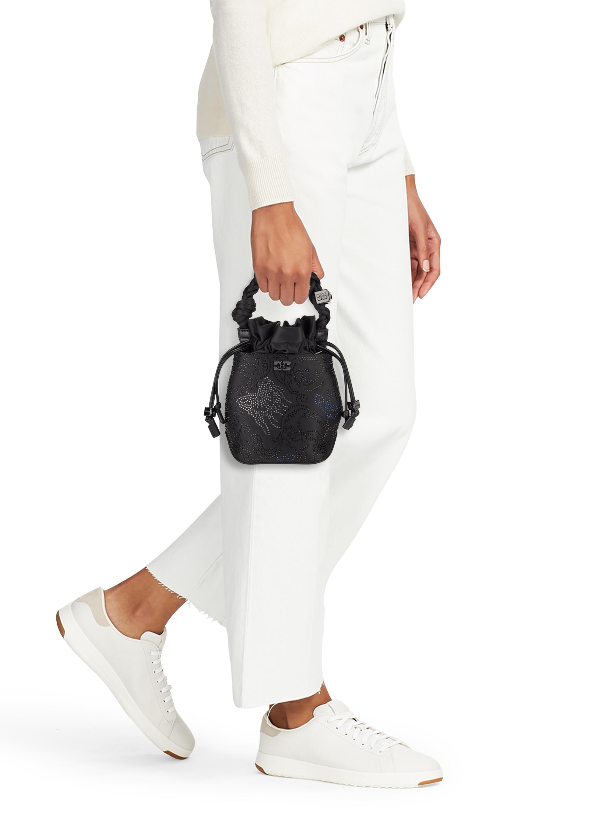 Ganni Flower Crystal Mini Bou Bucket Bag | Saks Fifth Avenue