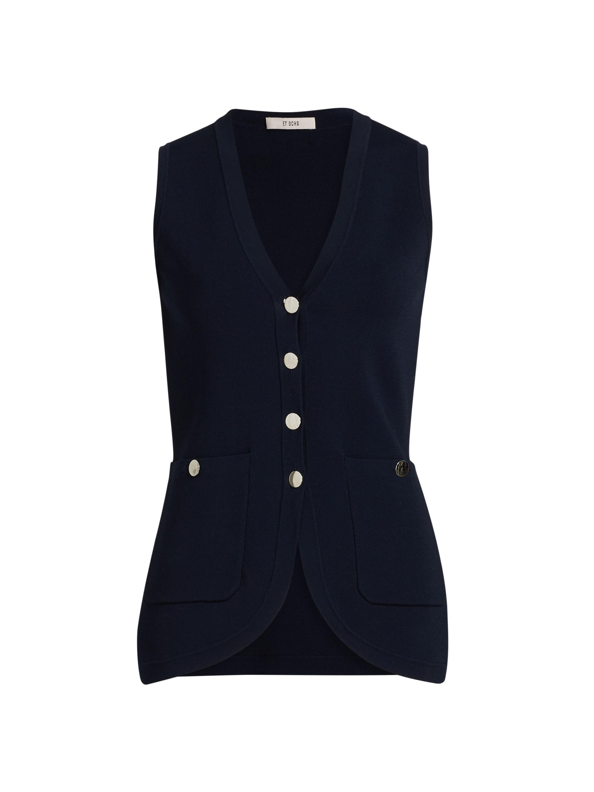 Et Ochs Women's Zoe Knit Relaxed-Fit Vest - Dark Navy