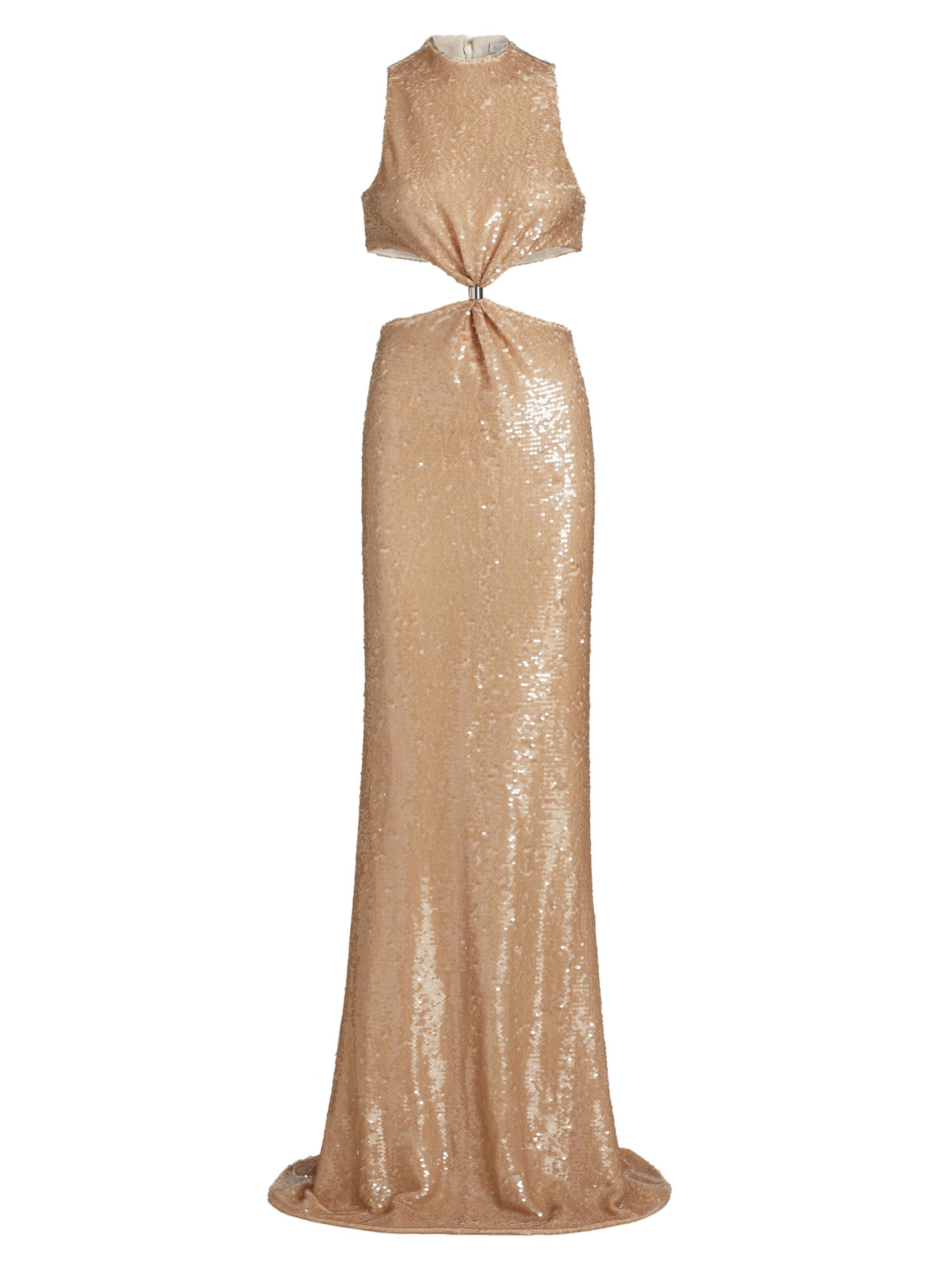 Et Ochs Women's Tashi Sequined Cut-Out Gown - Beige