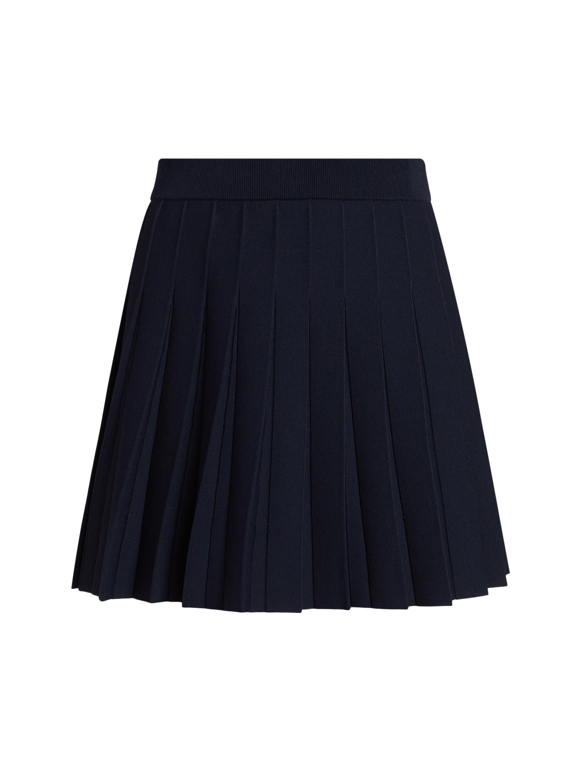 Et Ochs Women's Jared Pleated Knit Miniskirt - Dark Navy