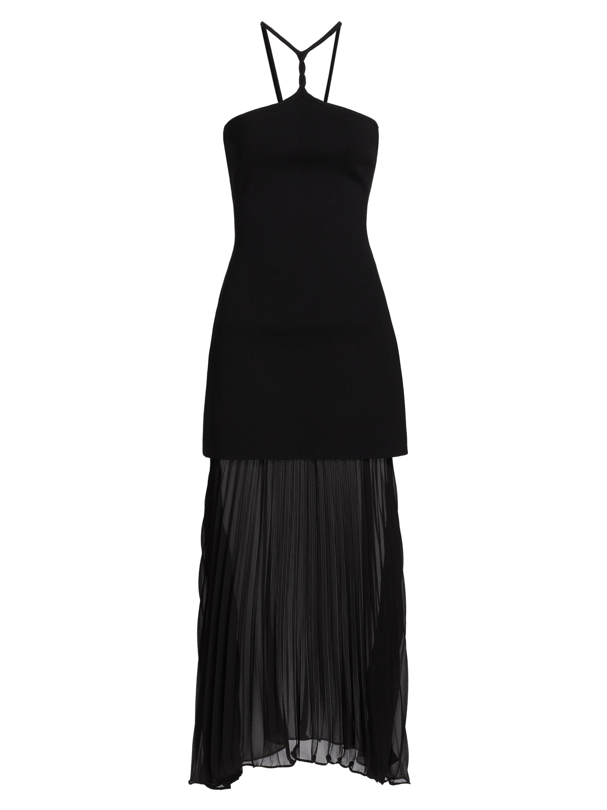 Theory Satin Sunburst Pleated Midi-Dress | Saks Fifth Avenue