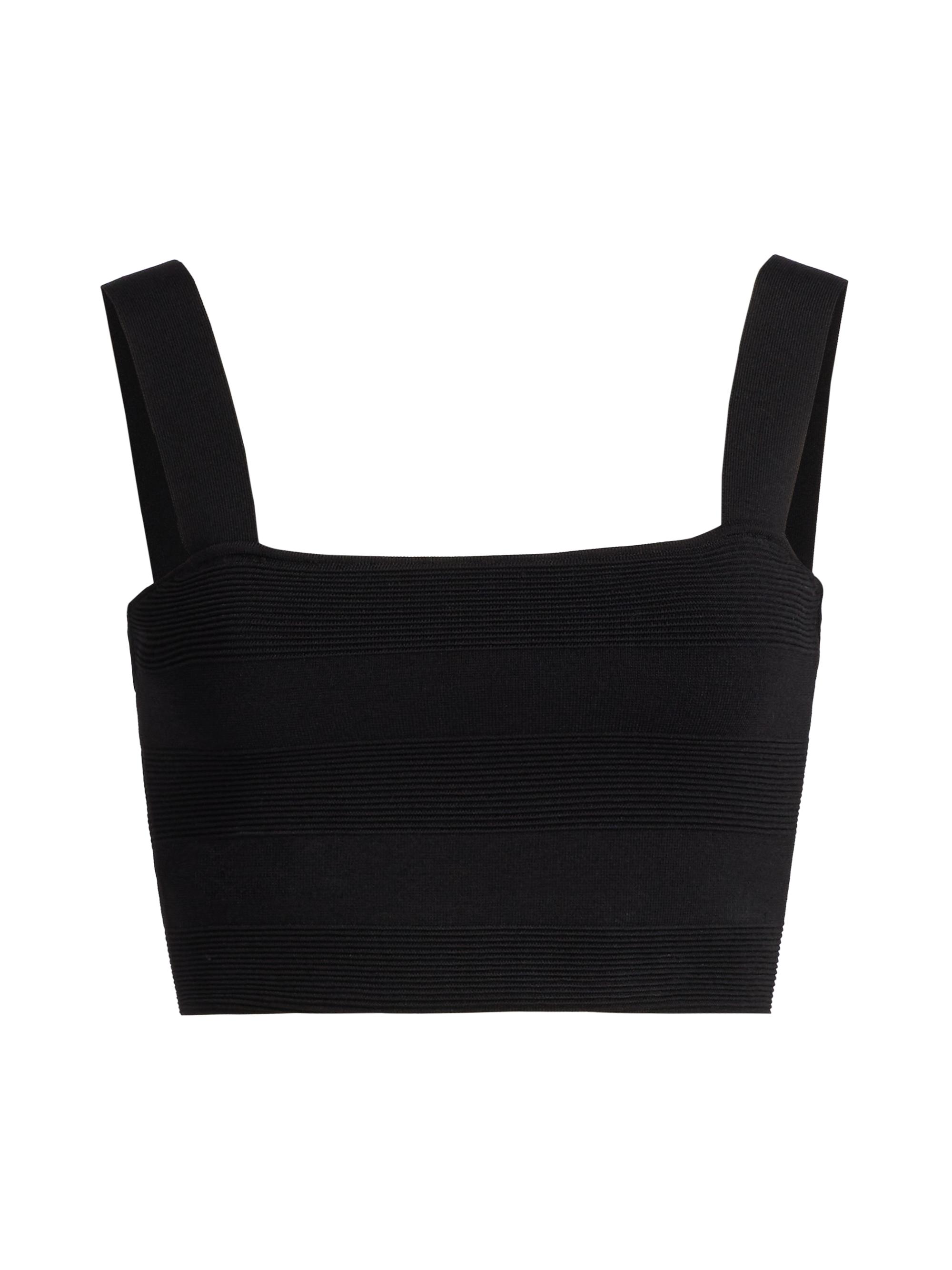 Et Ochs Women's Jayda Rib-Knit Crop Tank - Black