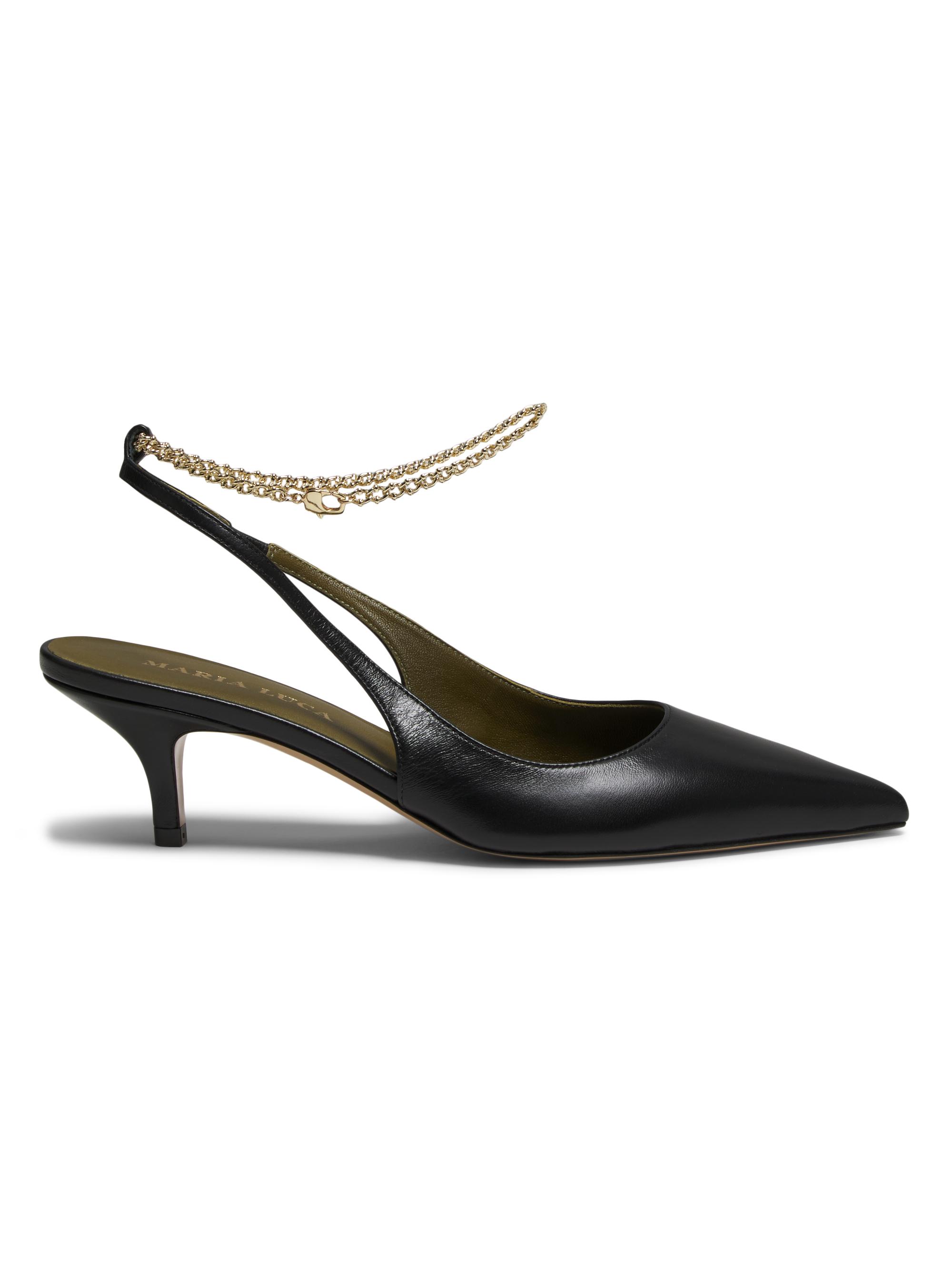 Maria Luca Women's Felicia 60MM Leather Slingback Pumps - Black