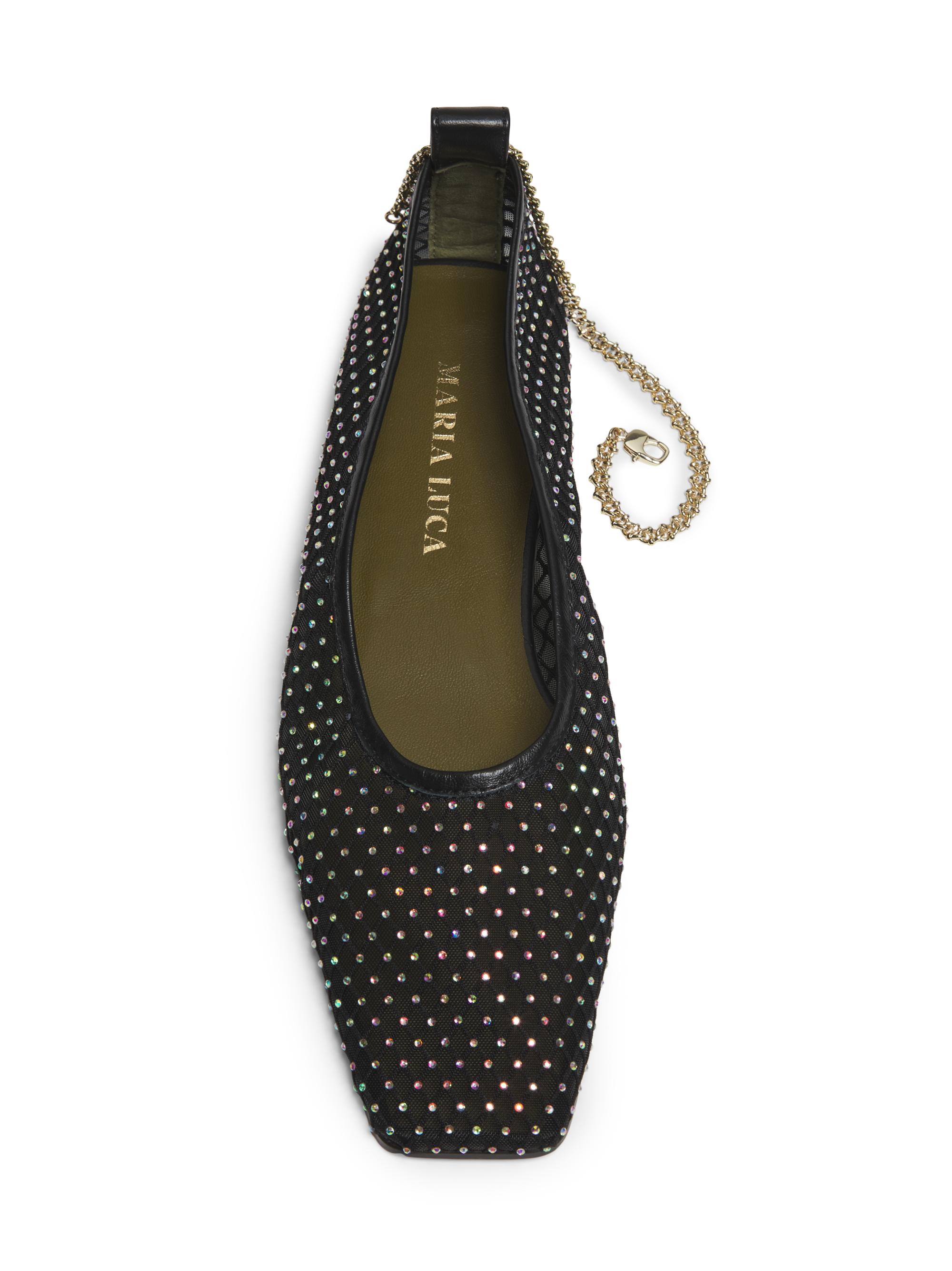 Maria Luca Augusta Crystal Mesh Ballet Flats | Saks Fifth Avenue