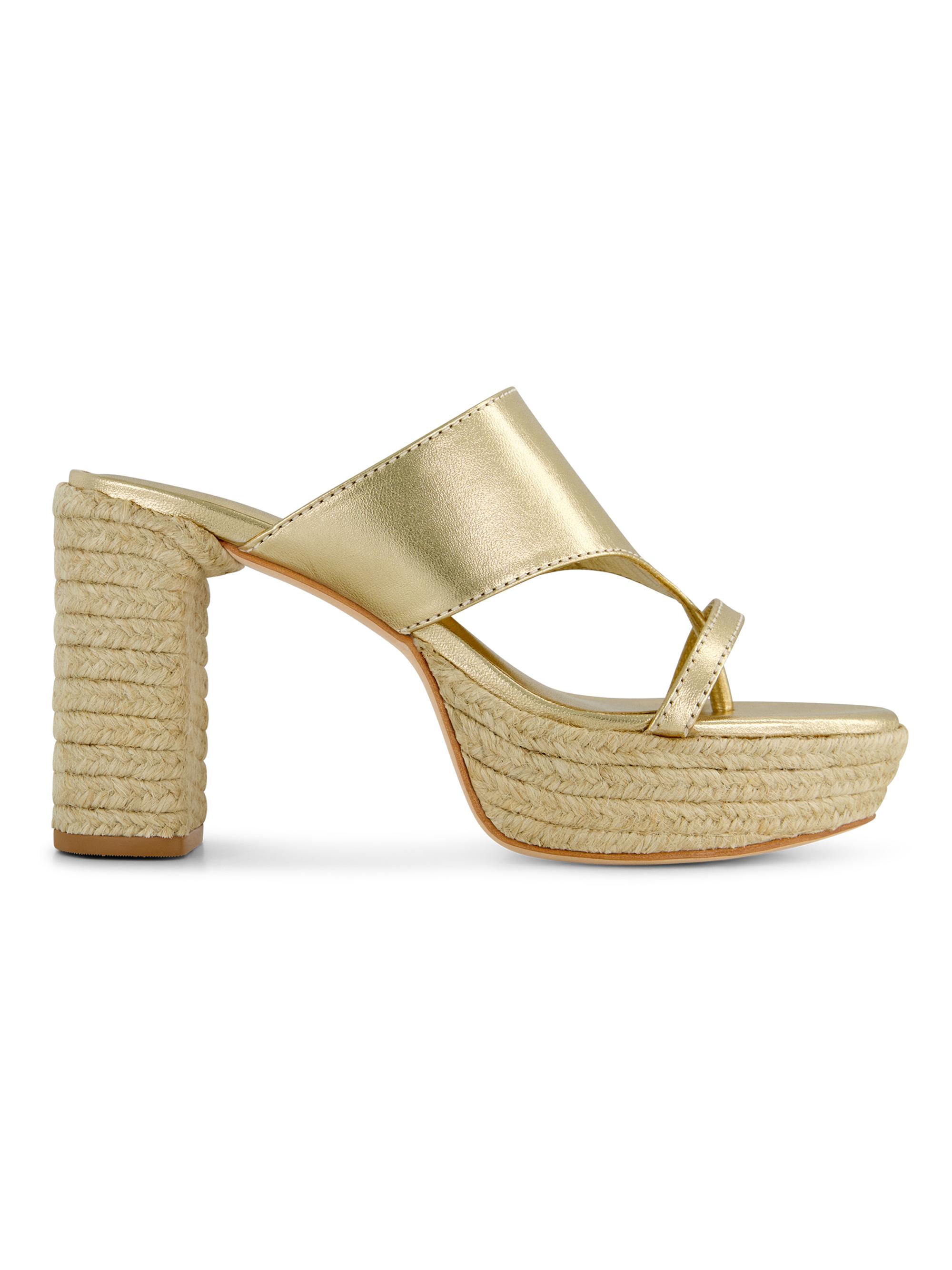 Bernardo 1946 Women's Tera Espadrille Platform Sandals - Light Gold