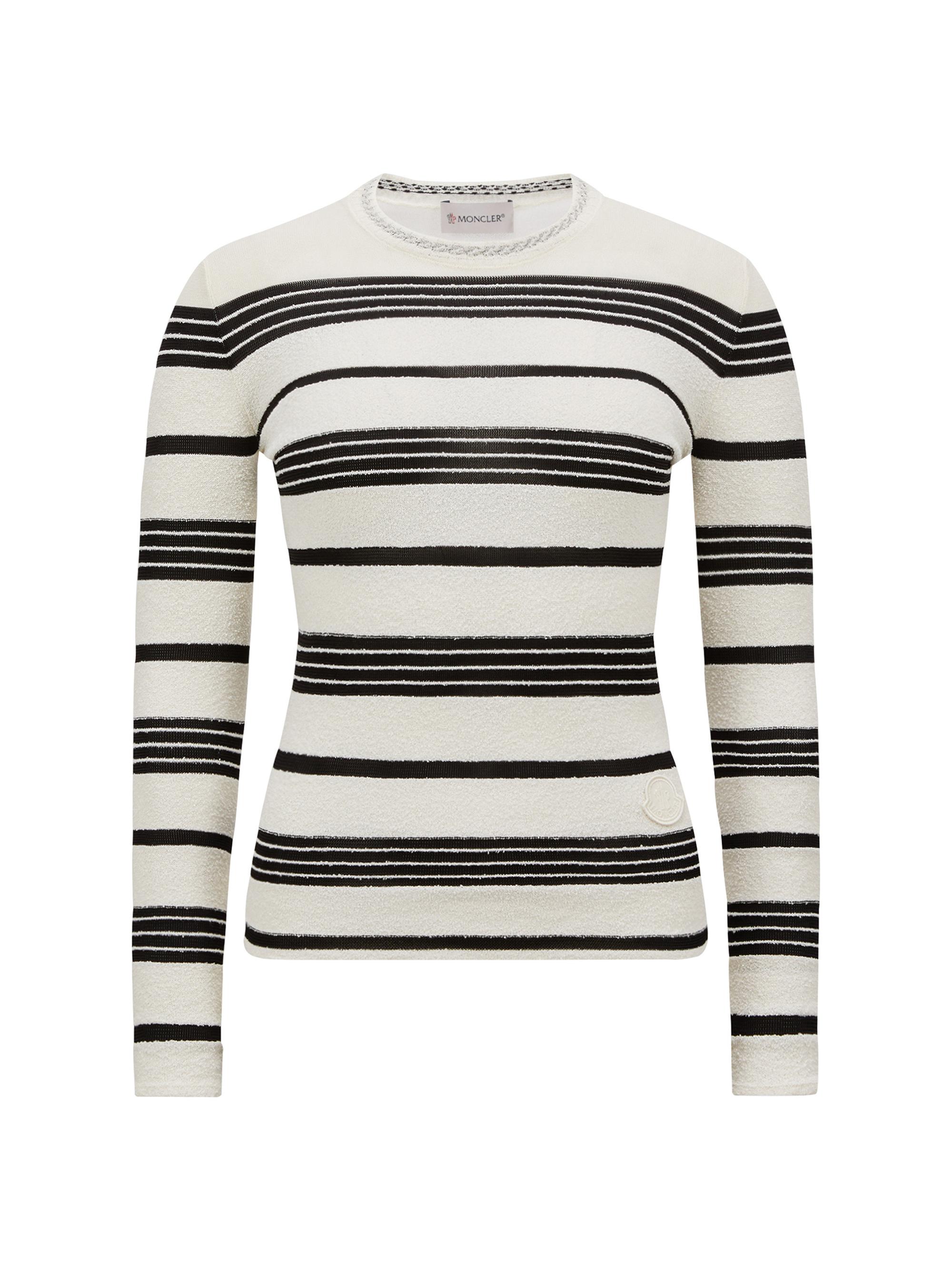 Moncler Women's Bouclé Sweater - Black White
