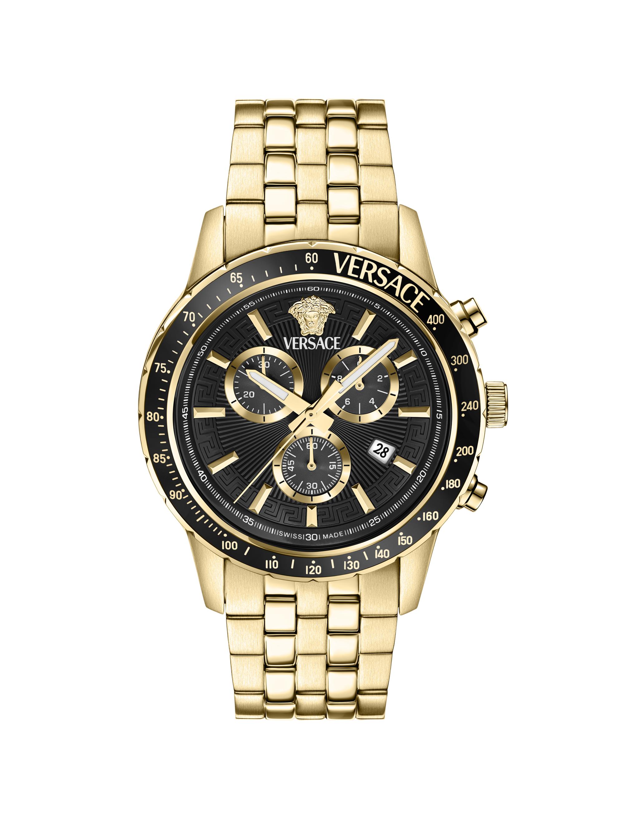 Versace Men's Sport Chrono Goldtone Stainless Steel Bracelet Watch/44MM - Two Tone