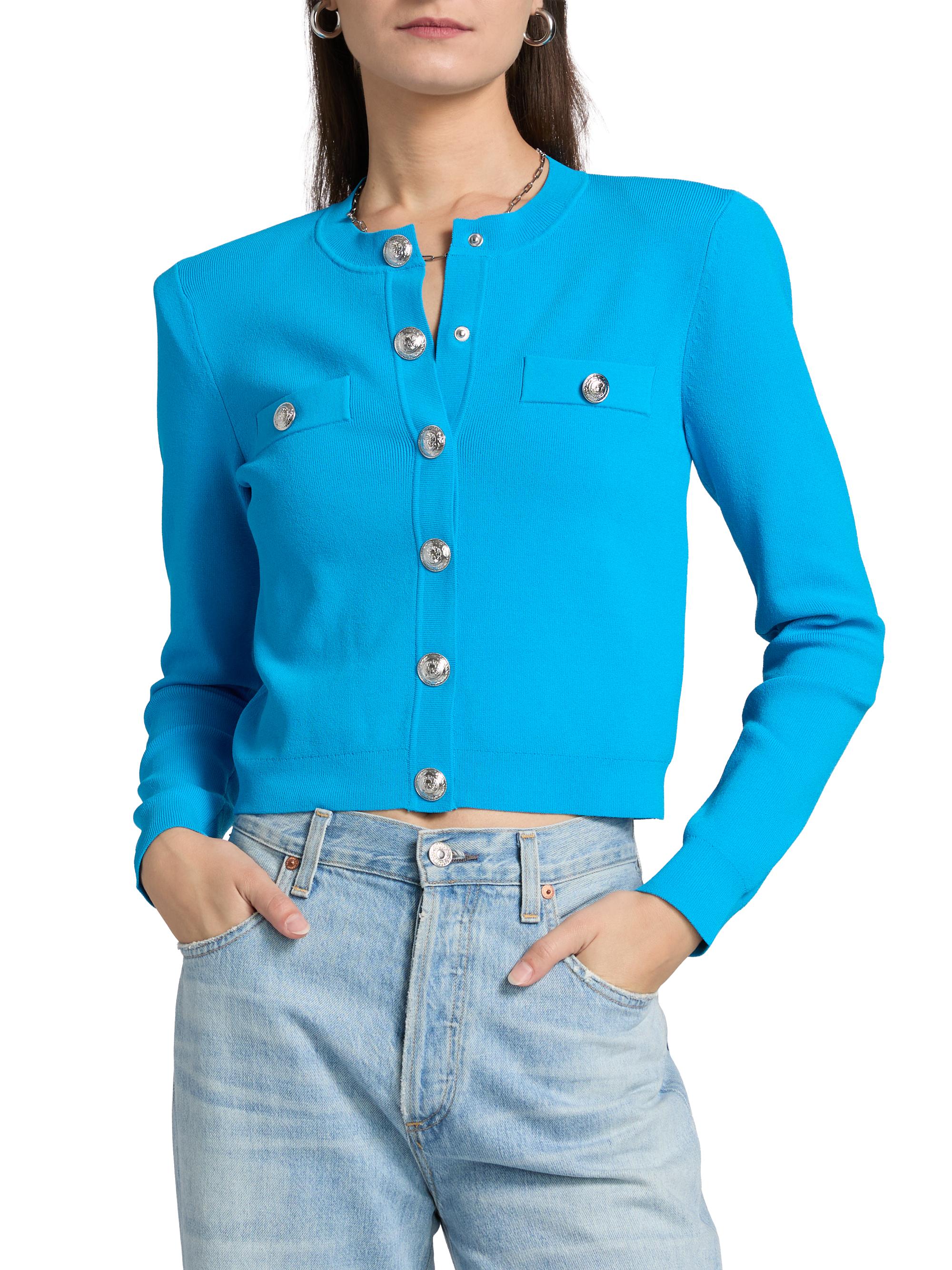 L'AGENCE Toulouse Knit Crop Cardigan | Saks Fifth Avenue