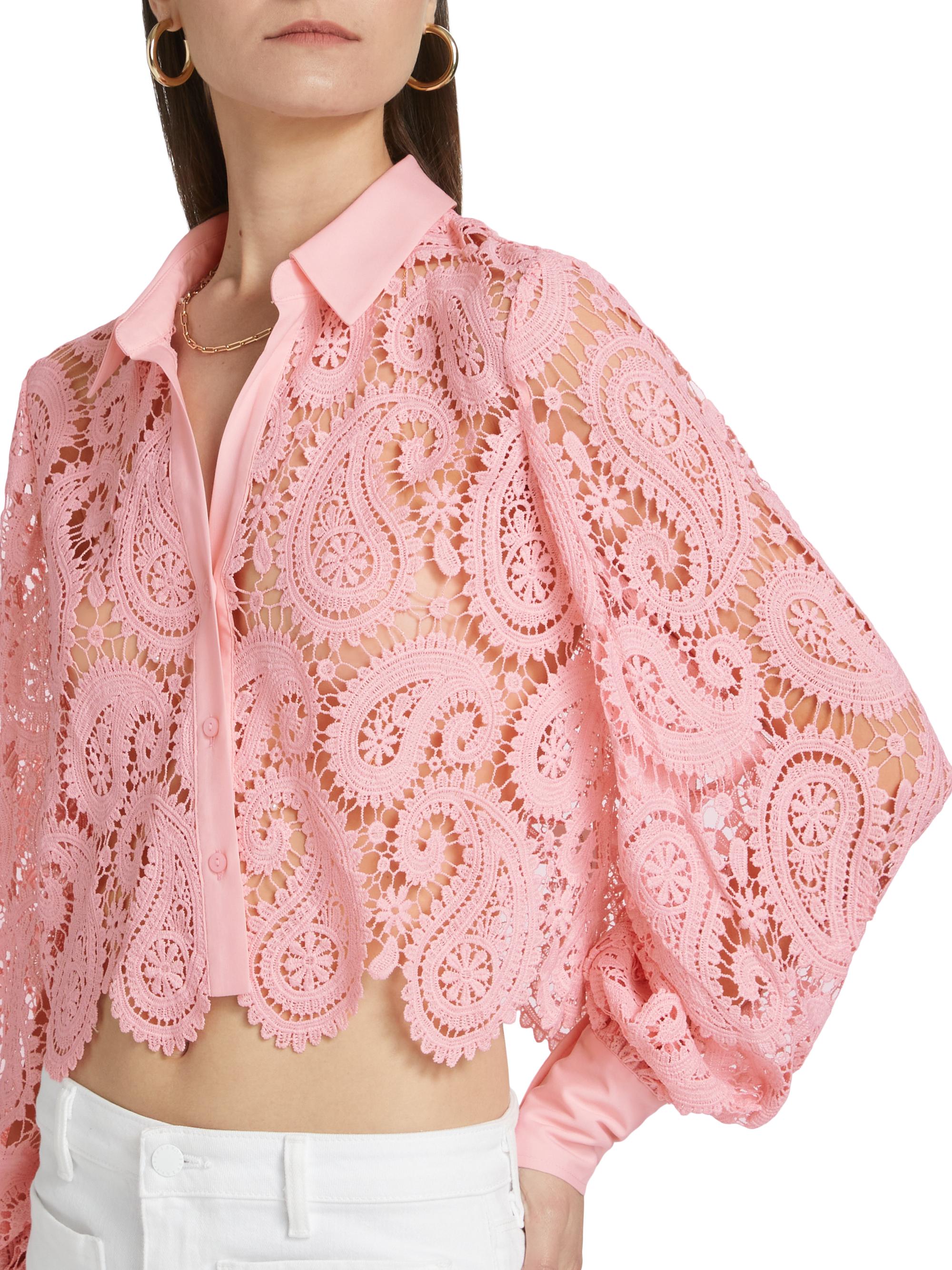 L'AGENCE Odelia Lace Blouse | Saks Fifth Avenue