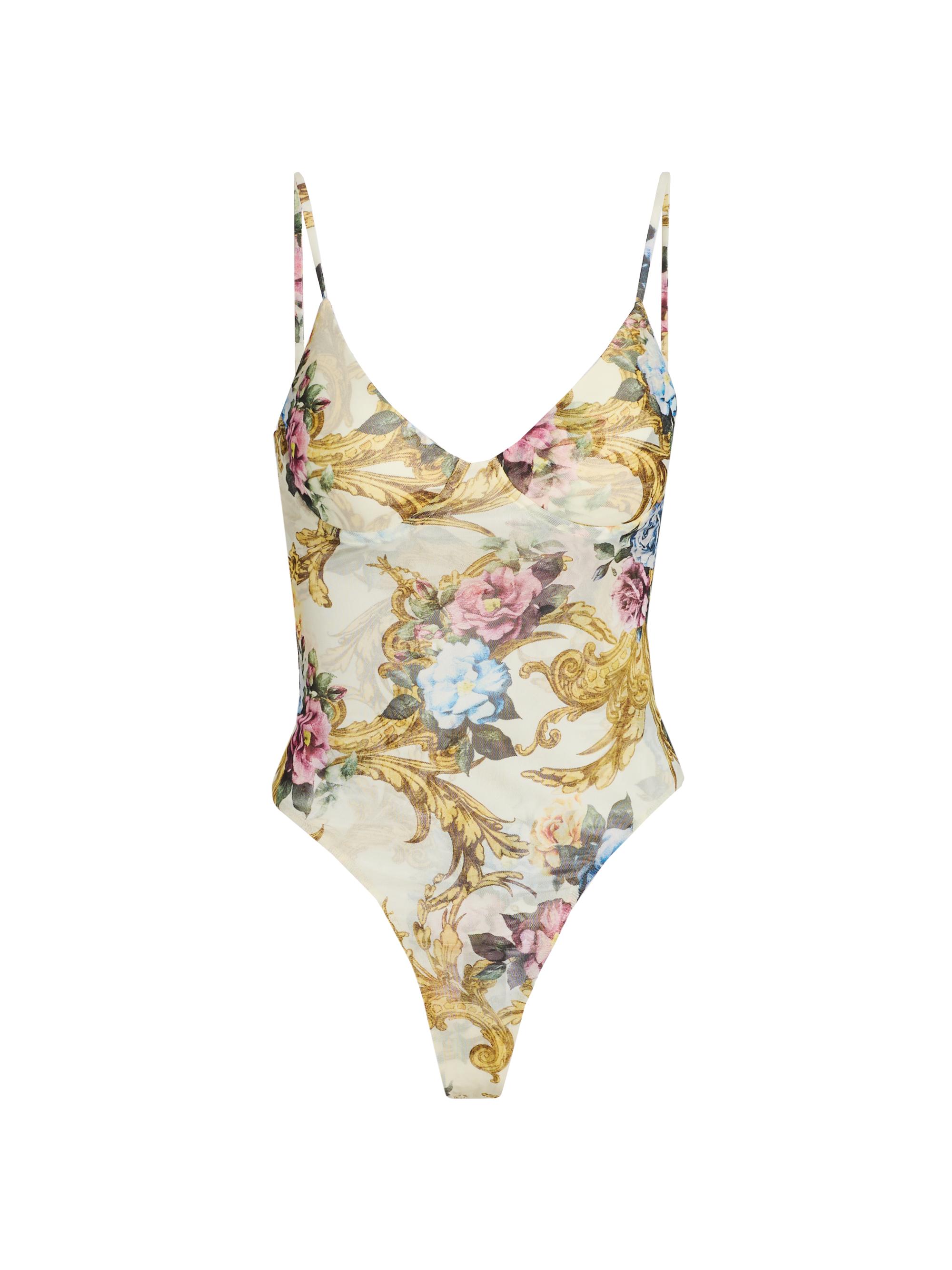 L'AGENCE Women's Elowen Underwire Bodysuit - Vintage White Floral