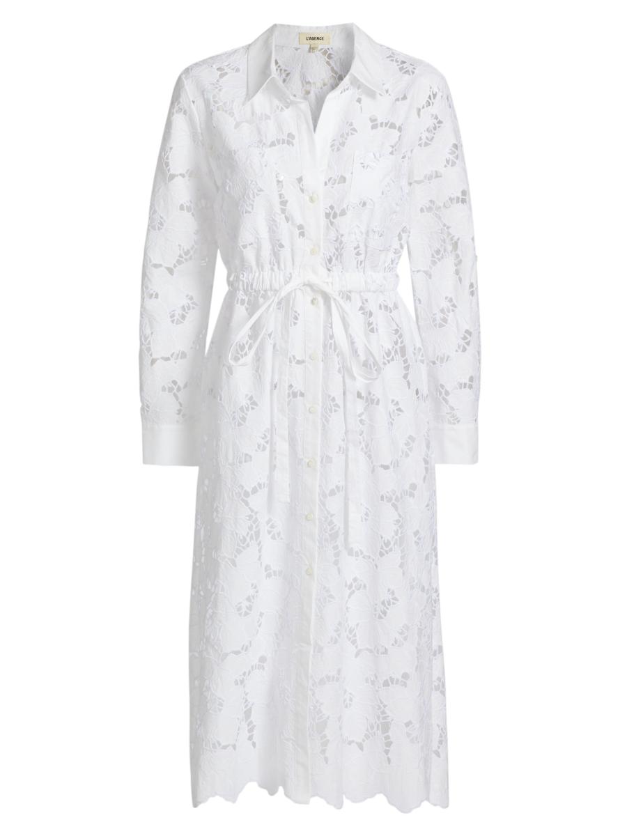L'AGENCE Emilio Midi Shirt Dress | Saks Fifth Avenue