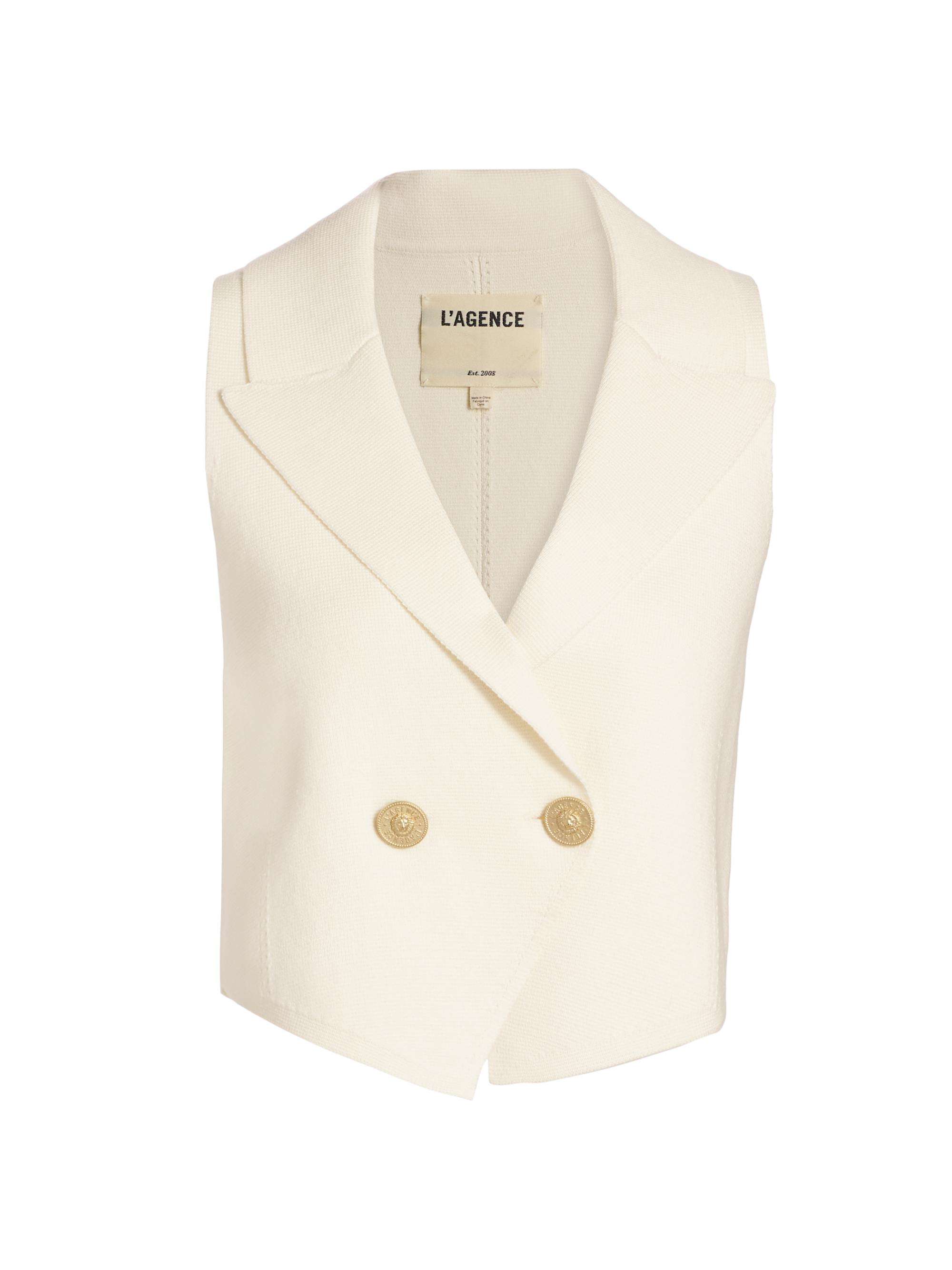 L'AGENCE Zadie Knit Vest | Saks Fifth Avenue