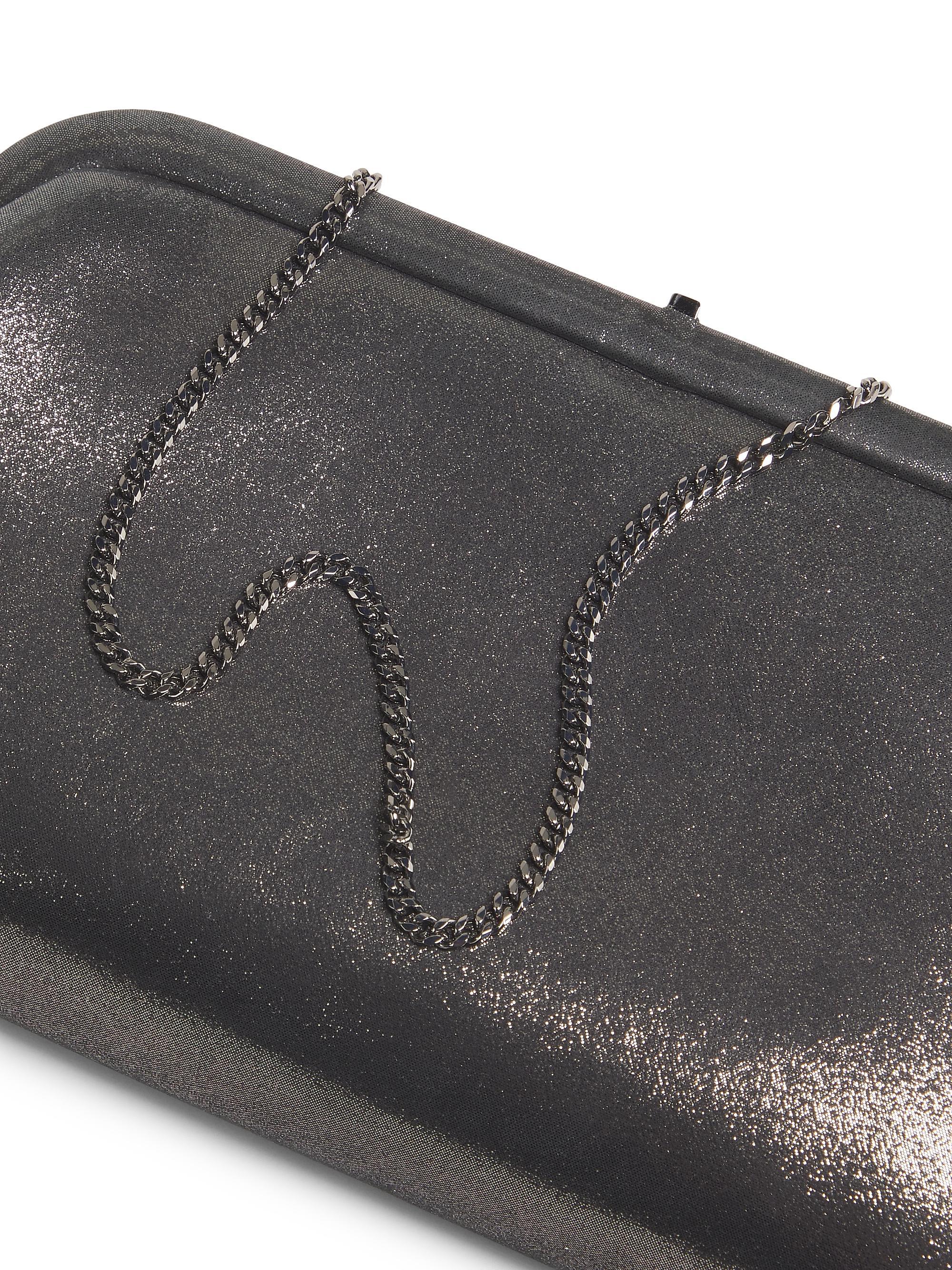 Jimmy Choo Skylar Shimmer Suede Clutch | Saks Fifth Avenue
