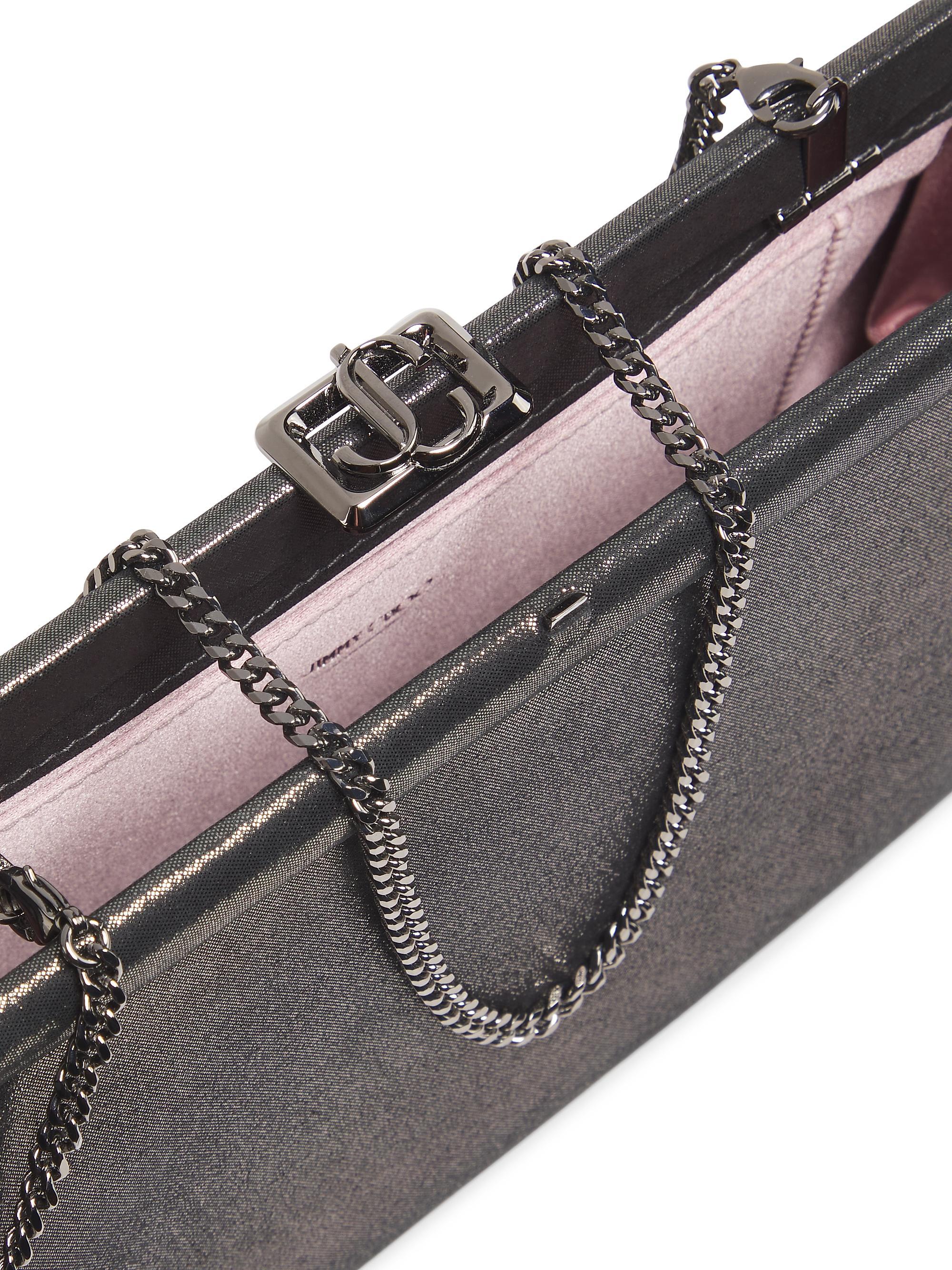 Jimmy Choo Skylar Shimmer Suede Clutch | Saks Fifth Avenue