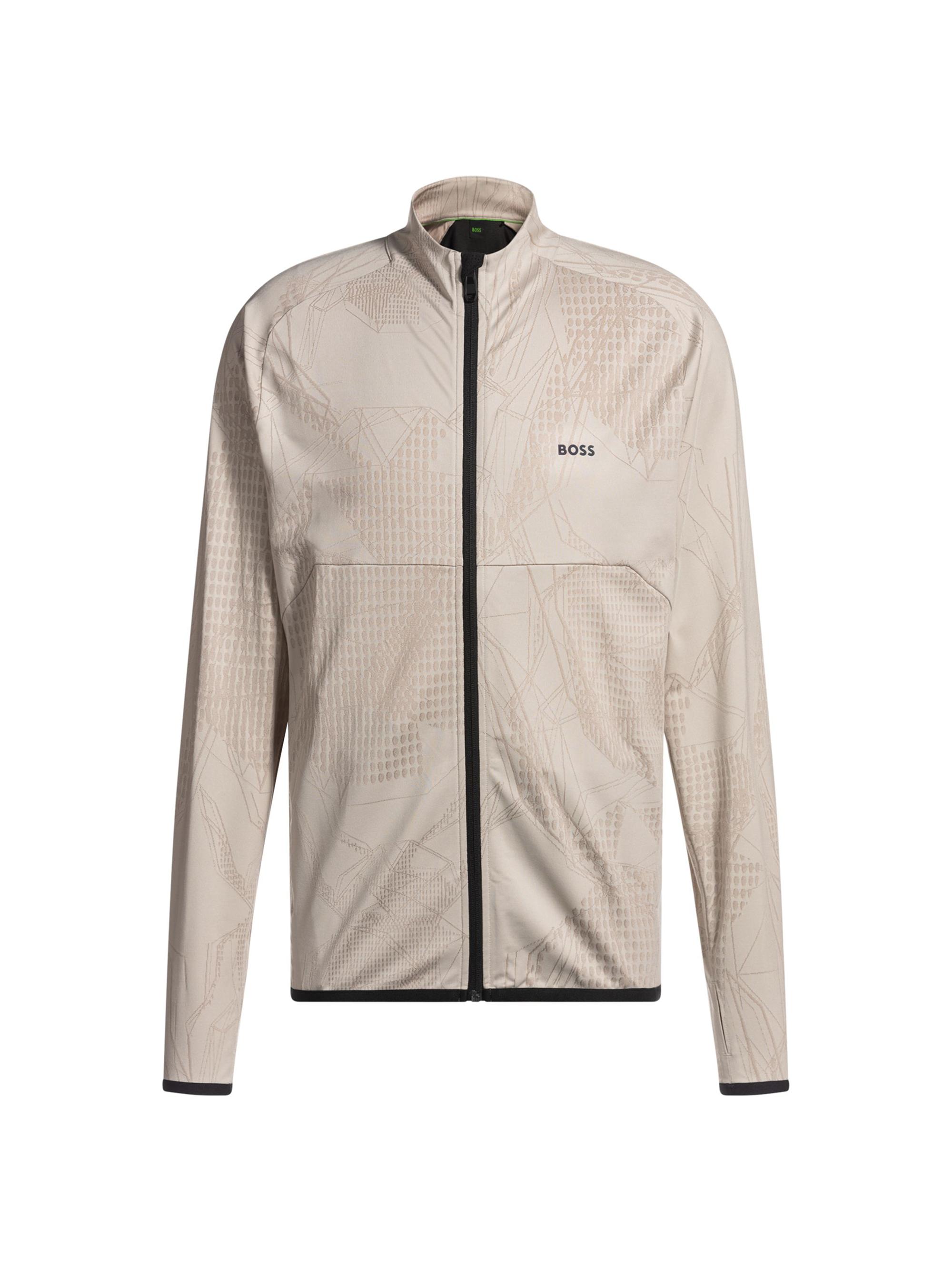 BOSS Men's Active Zip-Up Sweatshirt - Beige