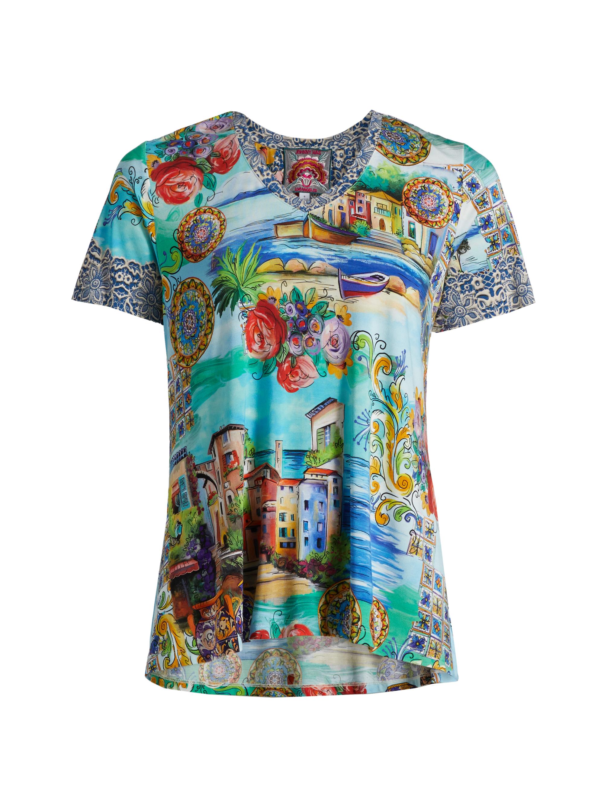 Johnny Was Women's Plus Janie Printed T-Shirt - Christy