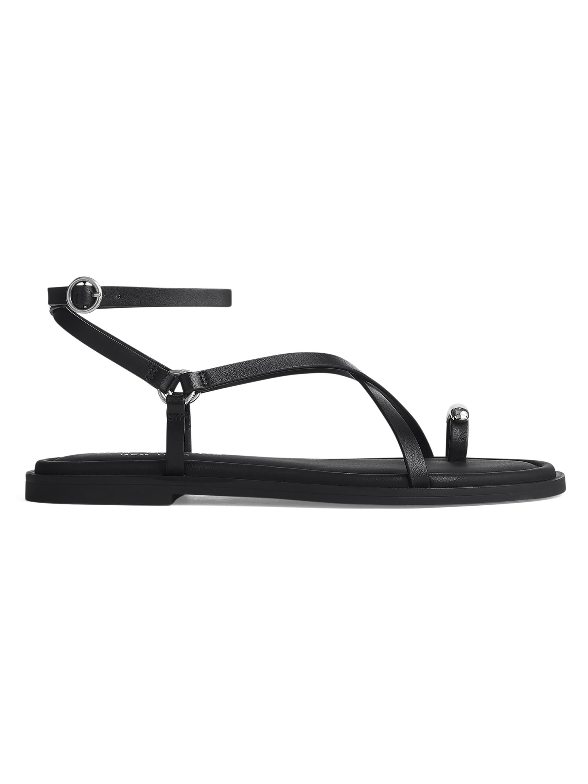 rag & bone Women's Geo Strappy Leather Sandals - Antique White