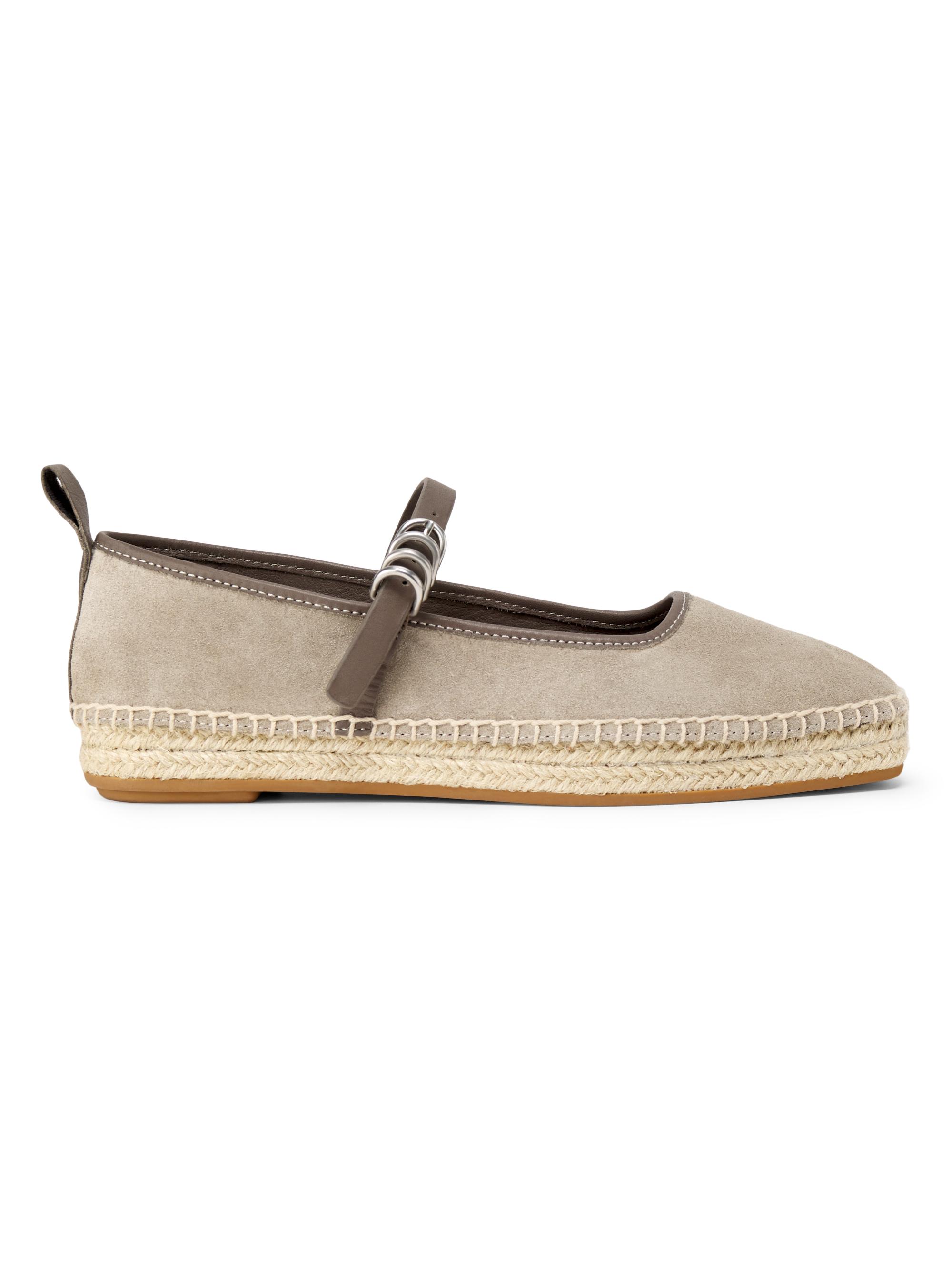 rag & bone Women's Spire Leather Mary Jane Espadrilles - Warm Stone Suede
