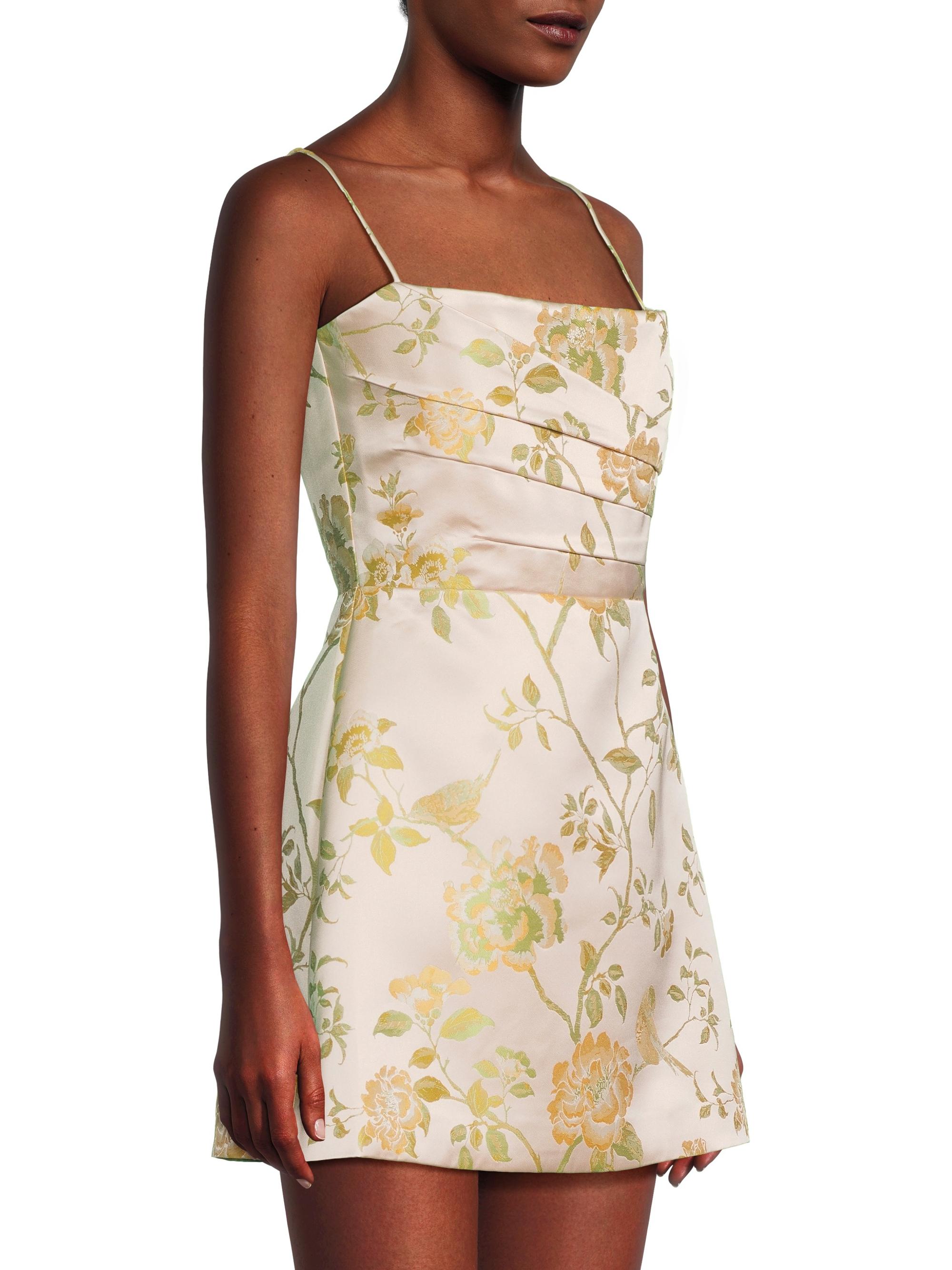 Sau Lee Mari Jacquard Mini Dress, Pale Pink Multi