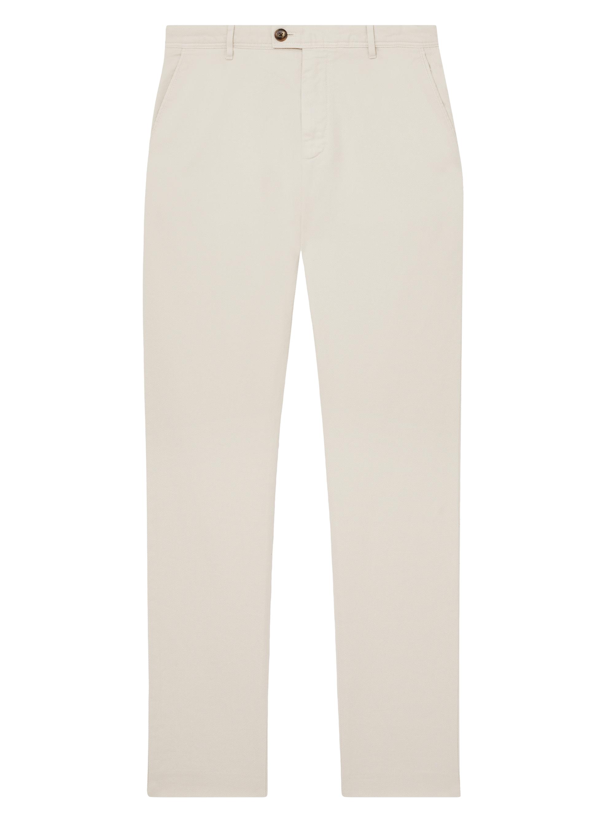 Reiss Men's Dobby Pique Chino Trousers - Airforce Blue