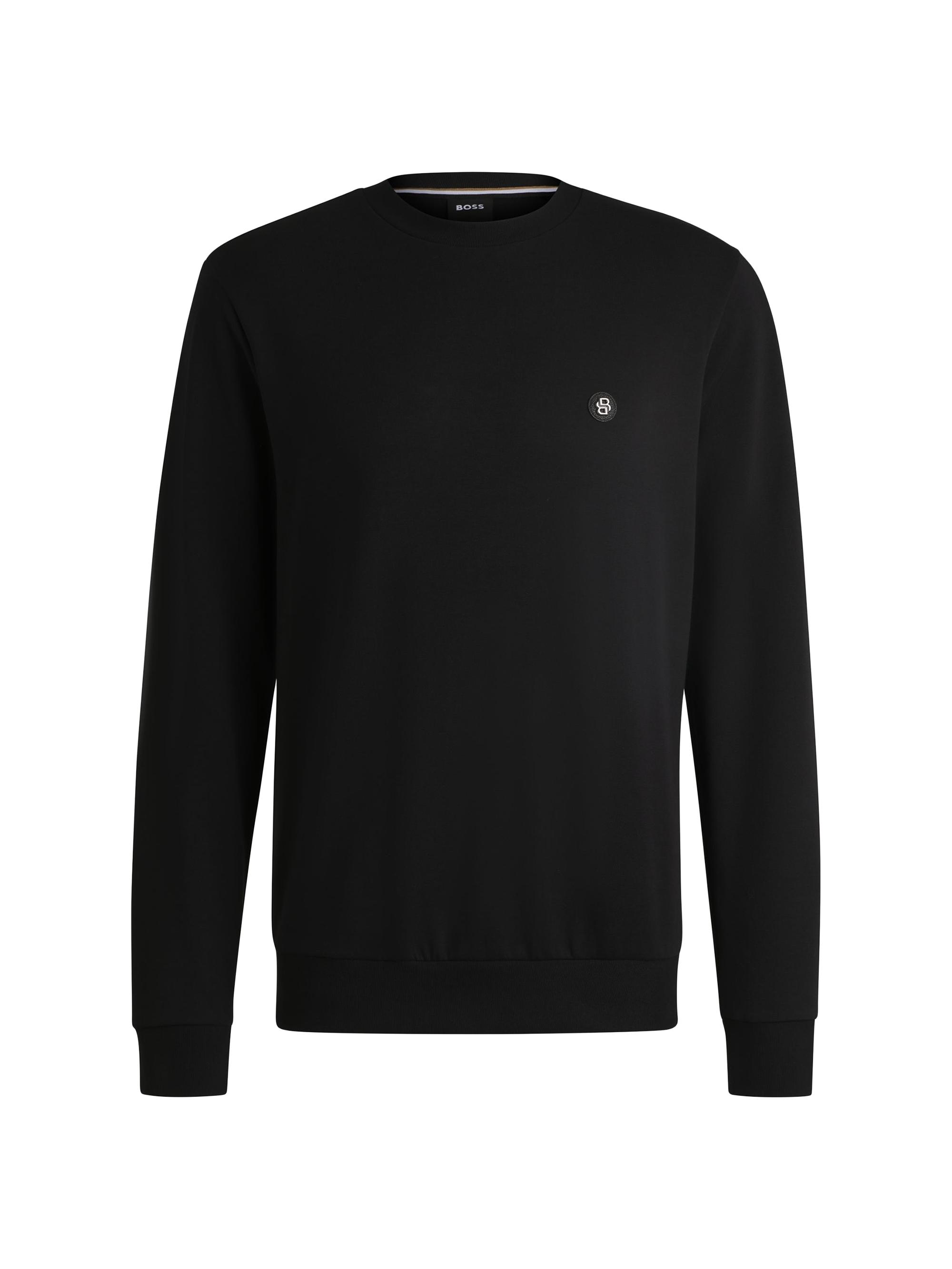 BOSS Men's Sweatshirt with Double B Monogram - Black
