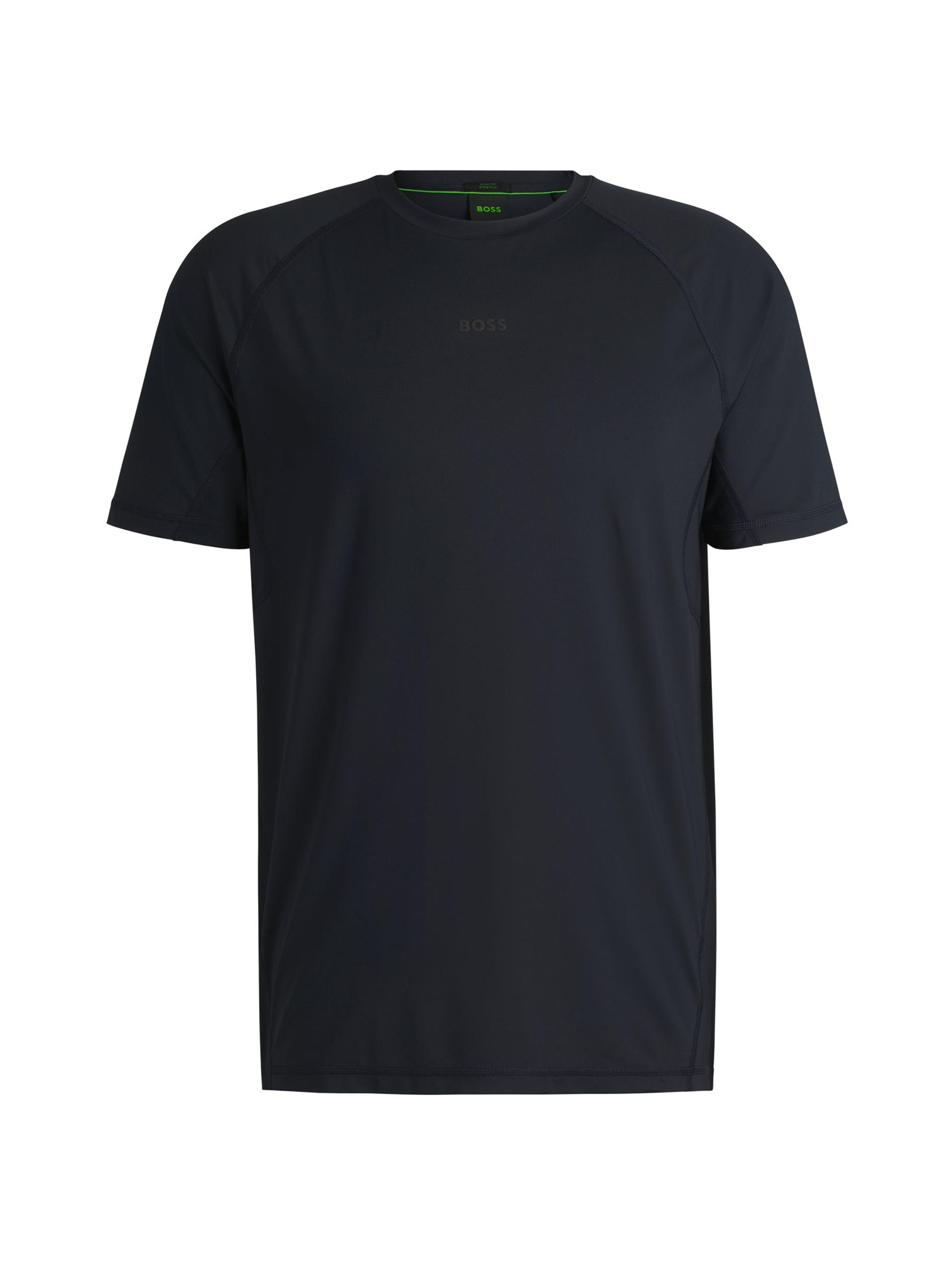 BOSS Men's Slim-Fit T-Shirt with Decorative Reflective Details - Dark Blue