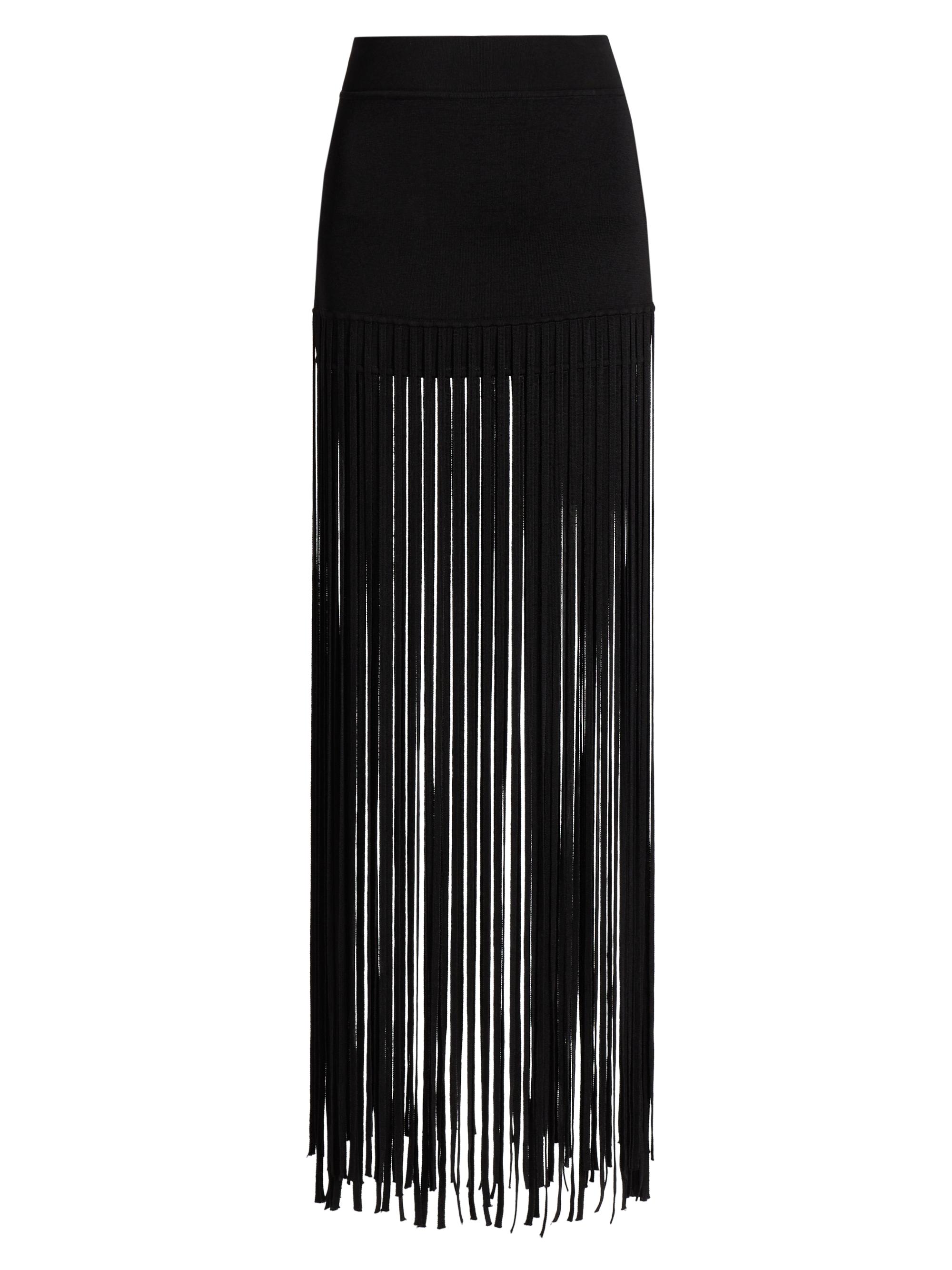 Toccin Women's Carlyle Fringe Miniskirt - Jet