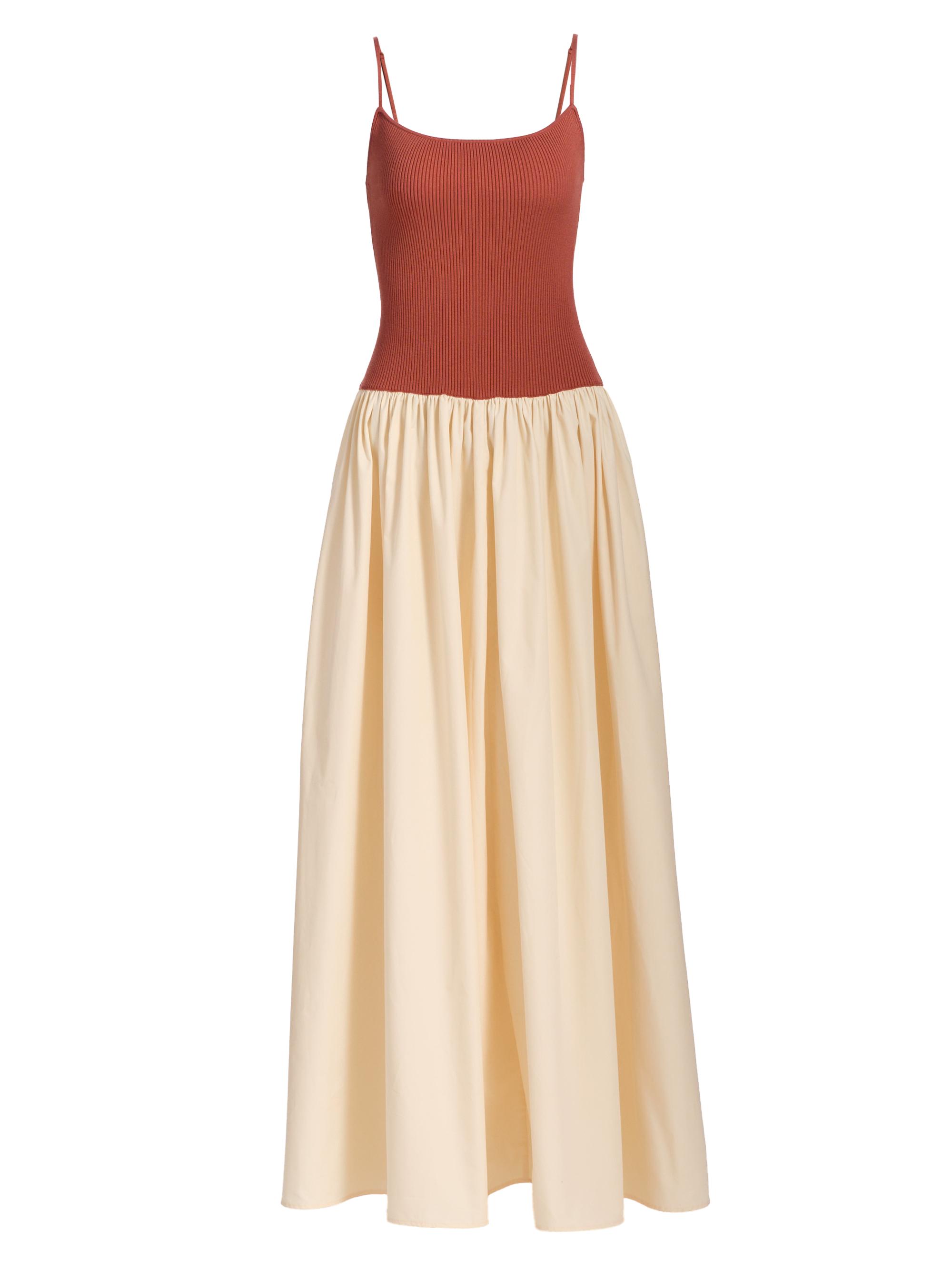 cotton full sleeve maxi dress Savor the Season 100% Cotton Ivory Long Sleeve Midi Dress