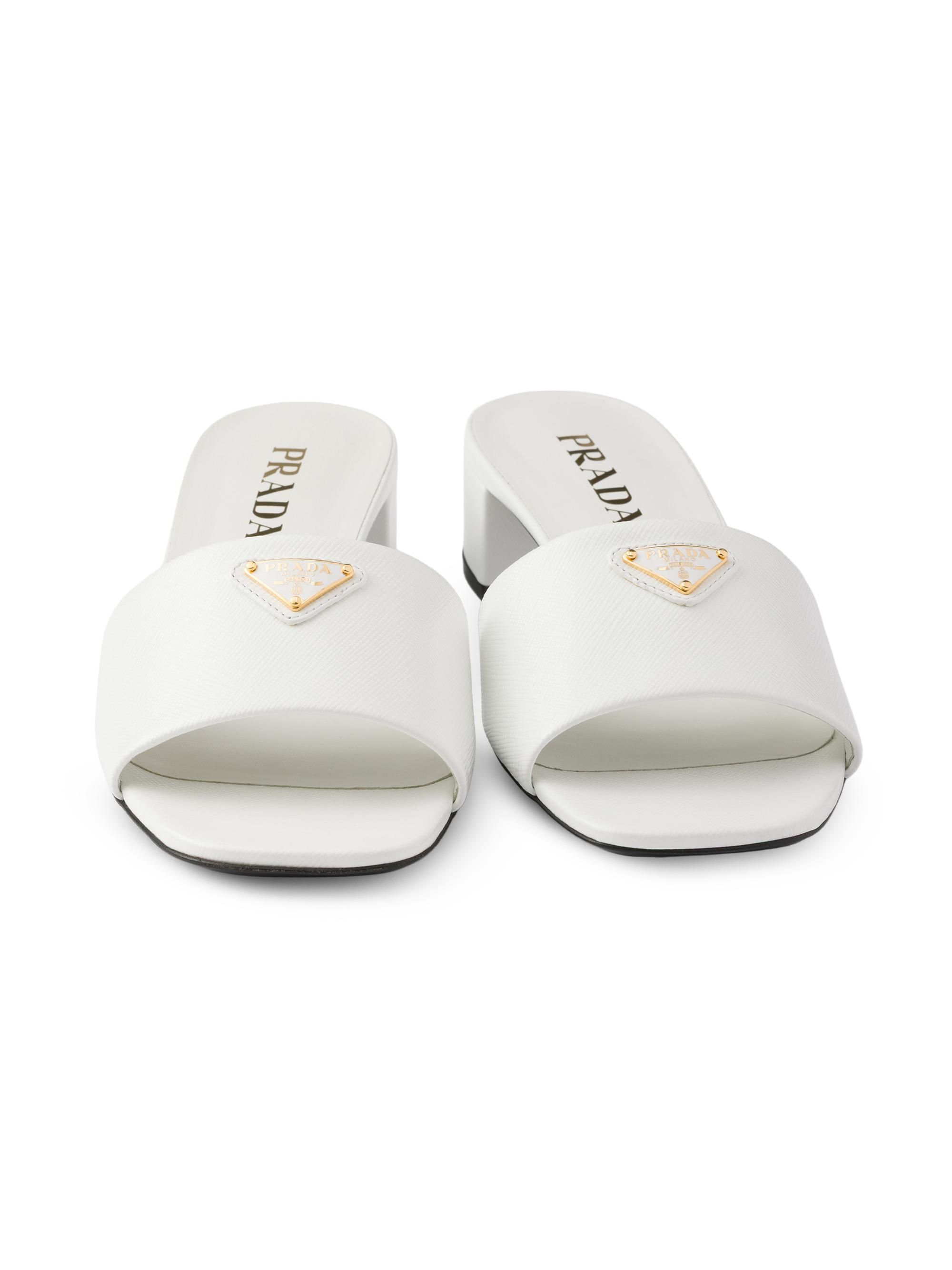Prada Saffiano Leather Sandals | Saks Fifth Avenue