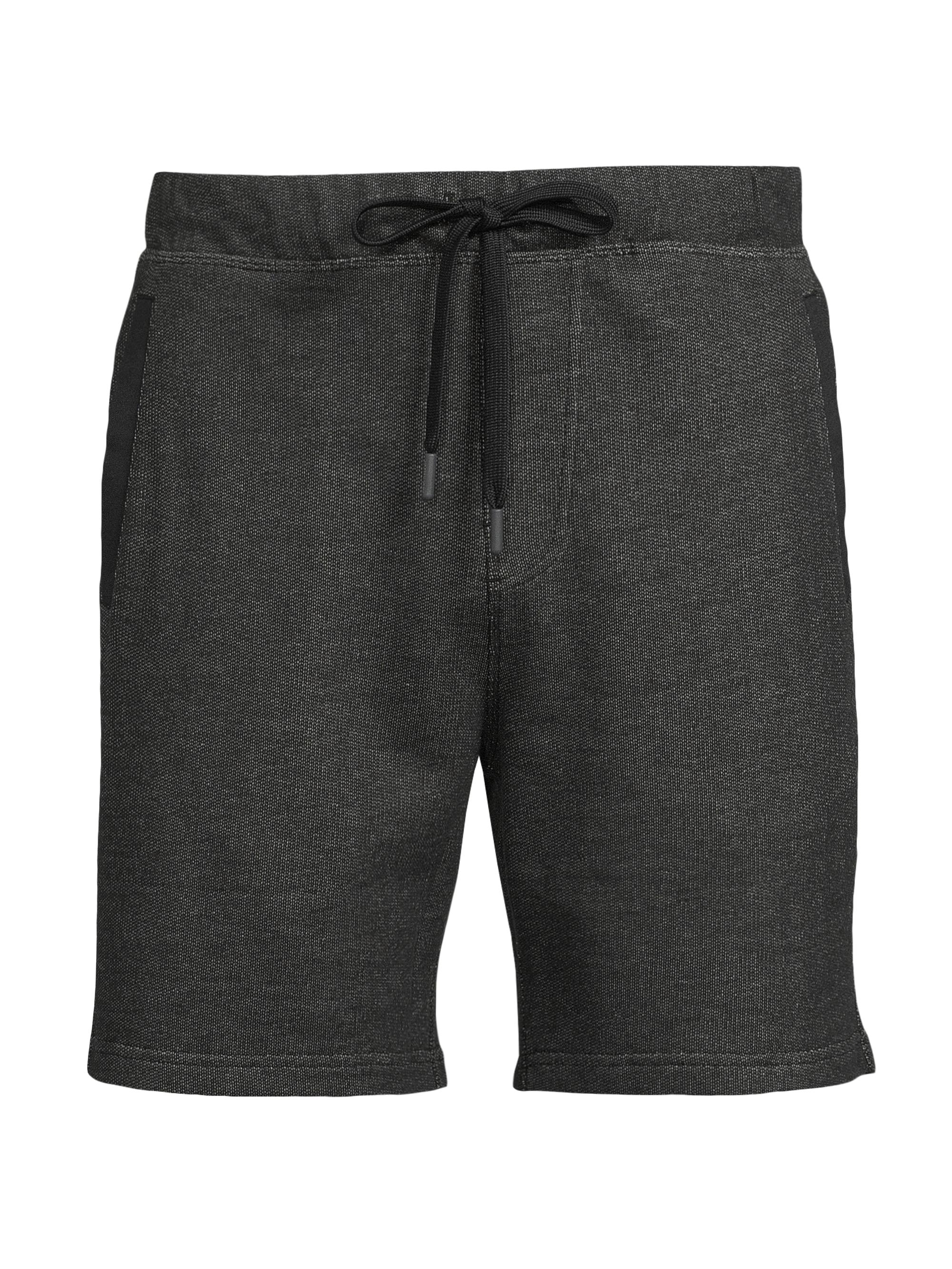Mack Weldon Men's Ace Stretch-Cotton Sweatshorts - True Black Birds Eye