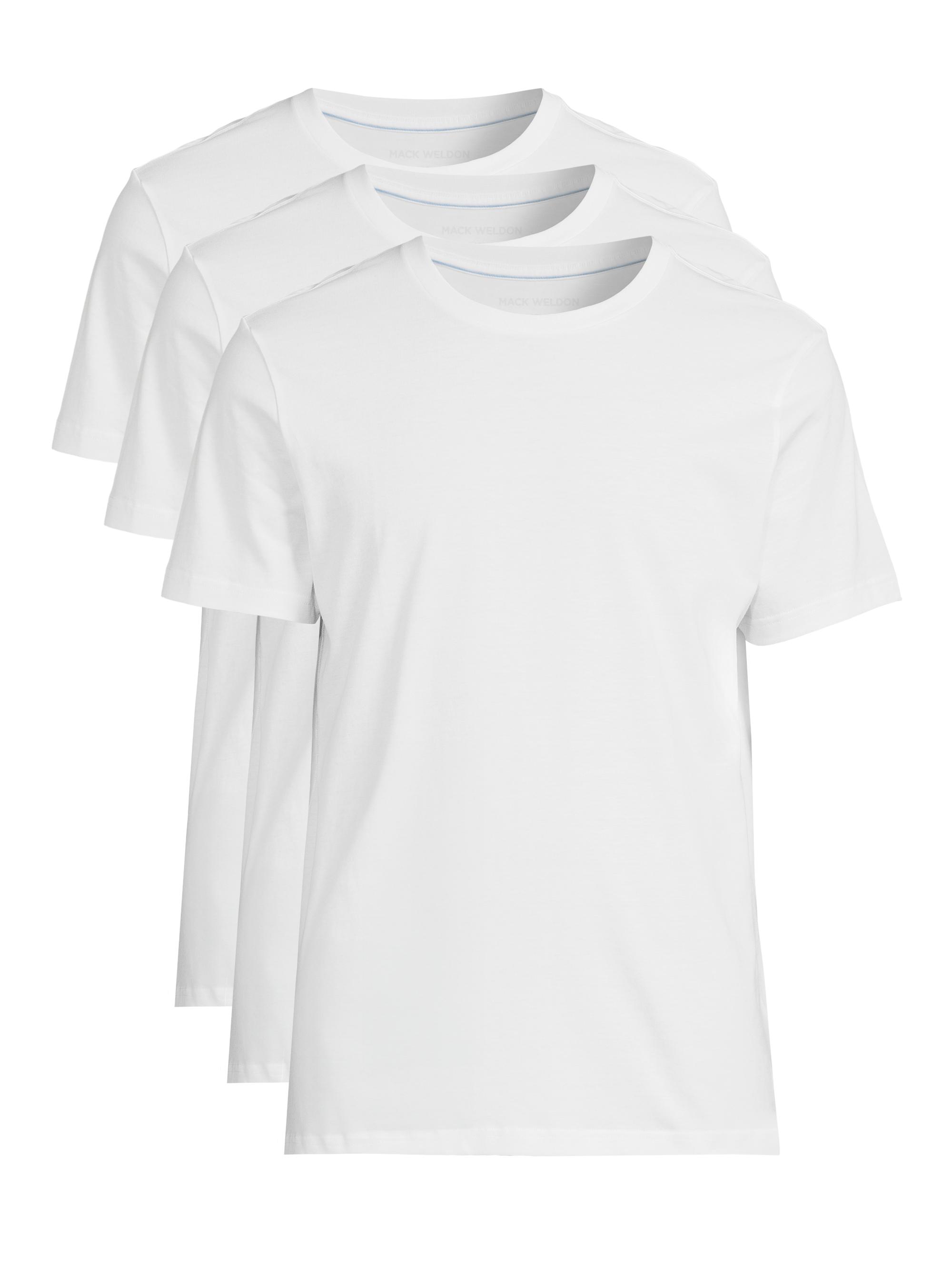 Mack Weldon Men's 3-Pack Cotton Crewneck T-Shirt - Bright White | Thumbnail 7
