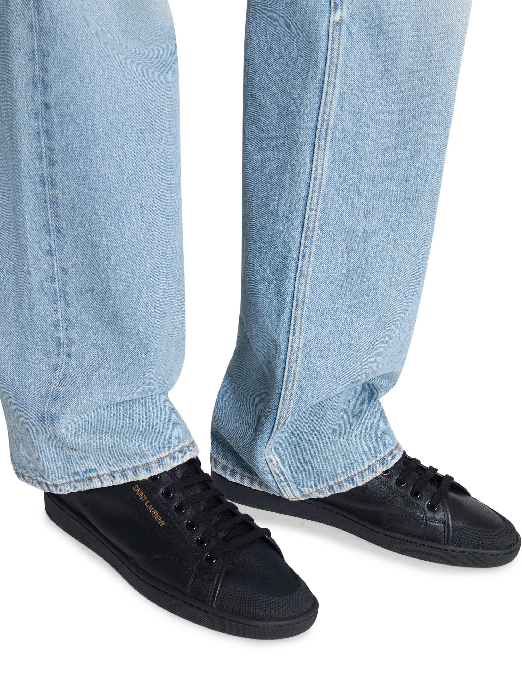 Saint Laurent Gym Sneakers in Smooth Leather | Saks Fifth Avenue