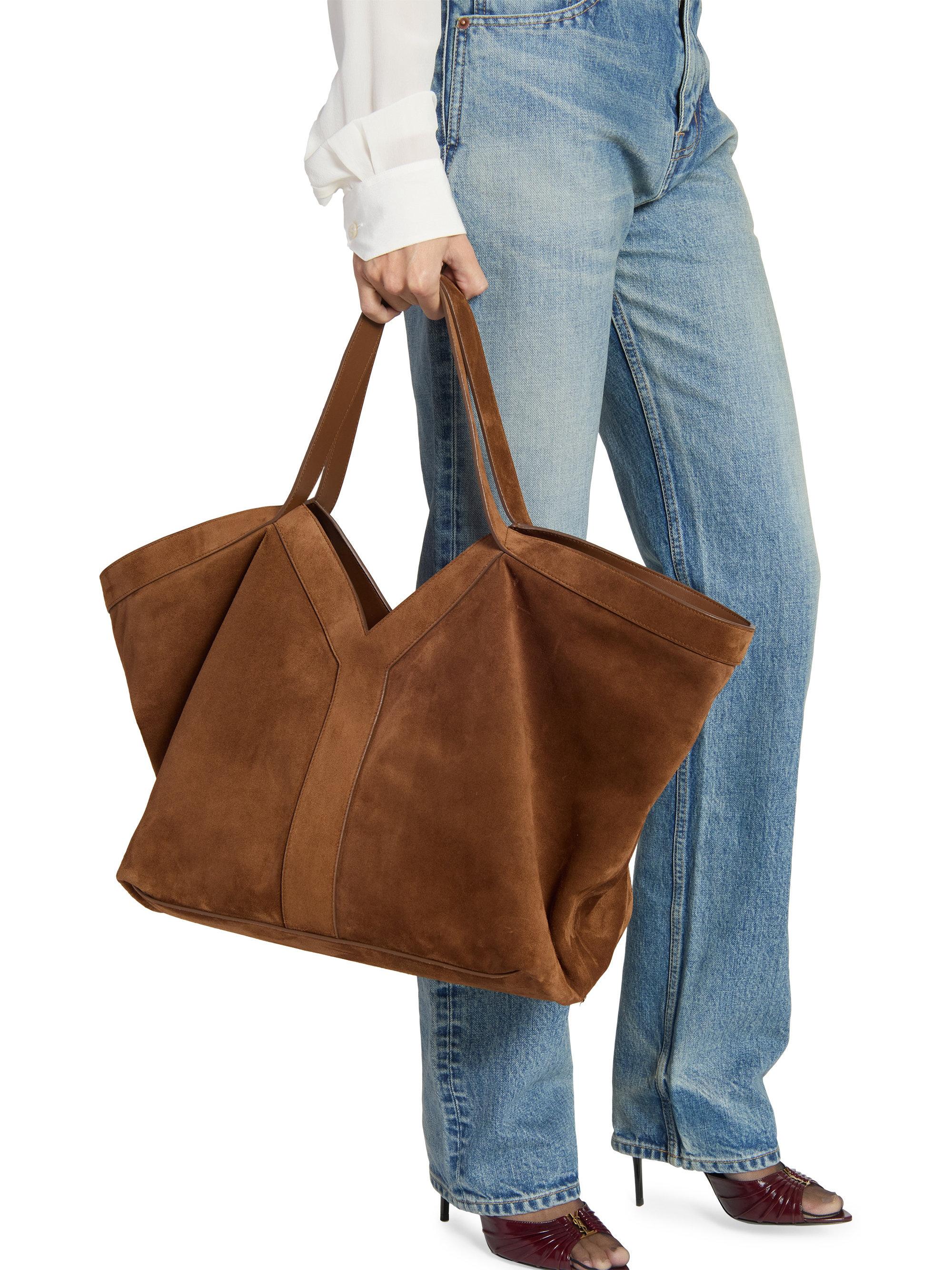 Saint Laurent Y Tote Shoulder Bag in Suede Saks Fifth Avenue