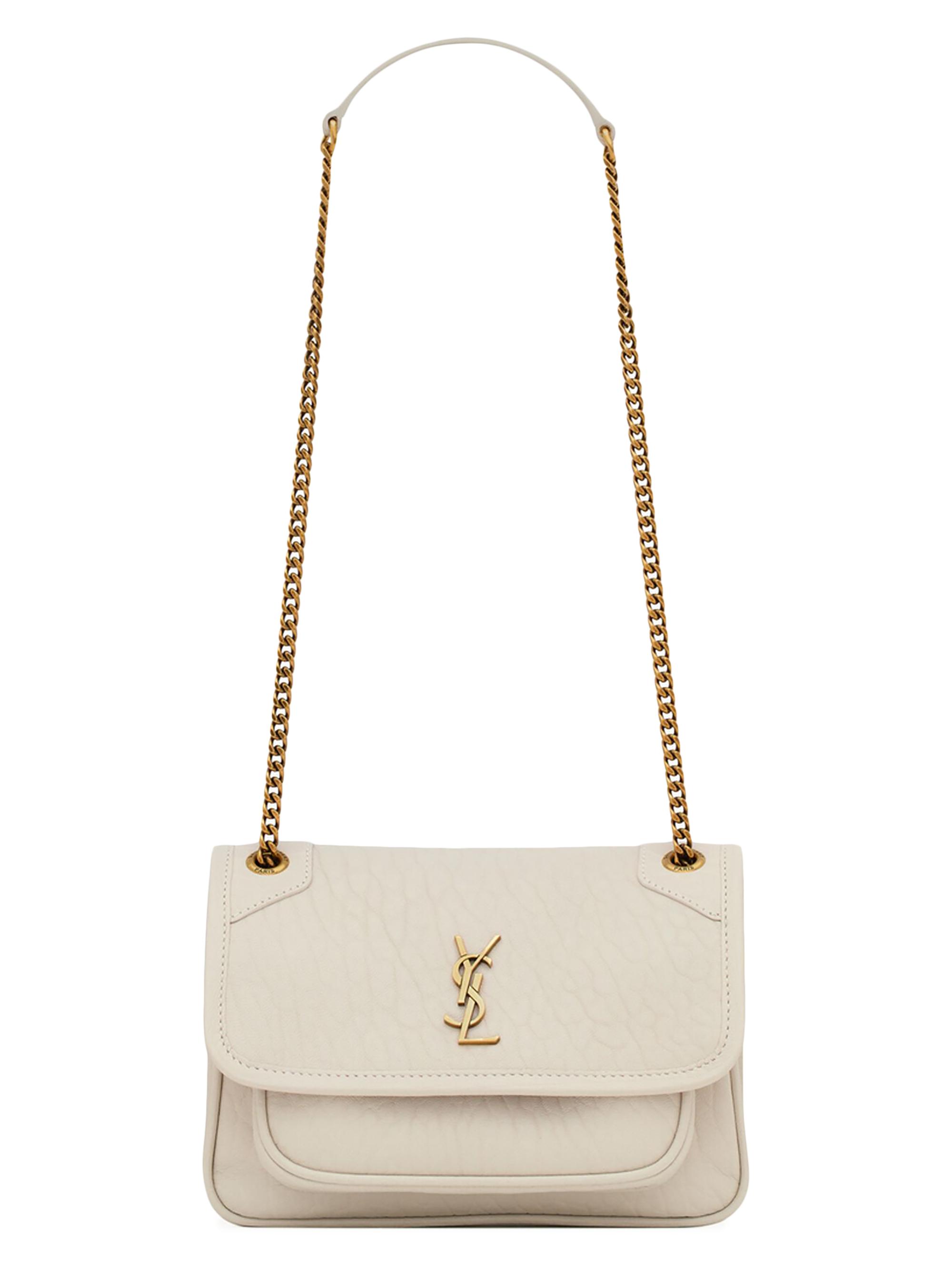 Saint Laurent Women's Niki Mini Bag in Grained Lambskin - Blanc Vintage
