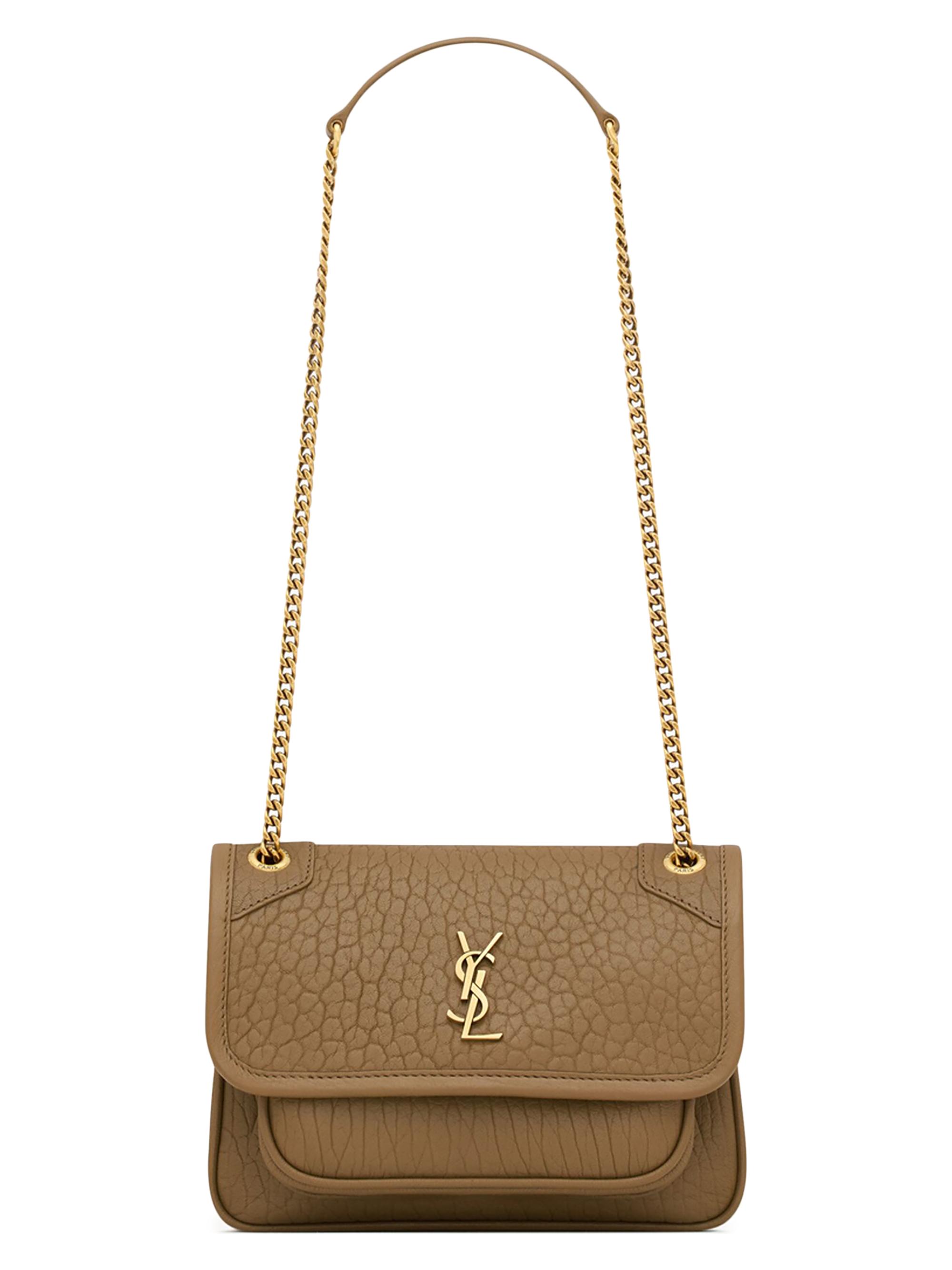 Saint Laurent Women's Niki Mini Bag in Grained Lambskin - Dark Cork