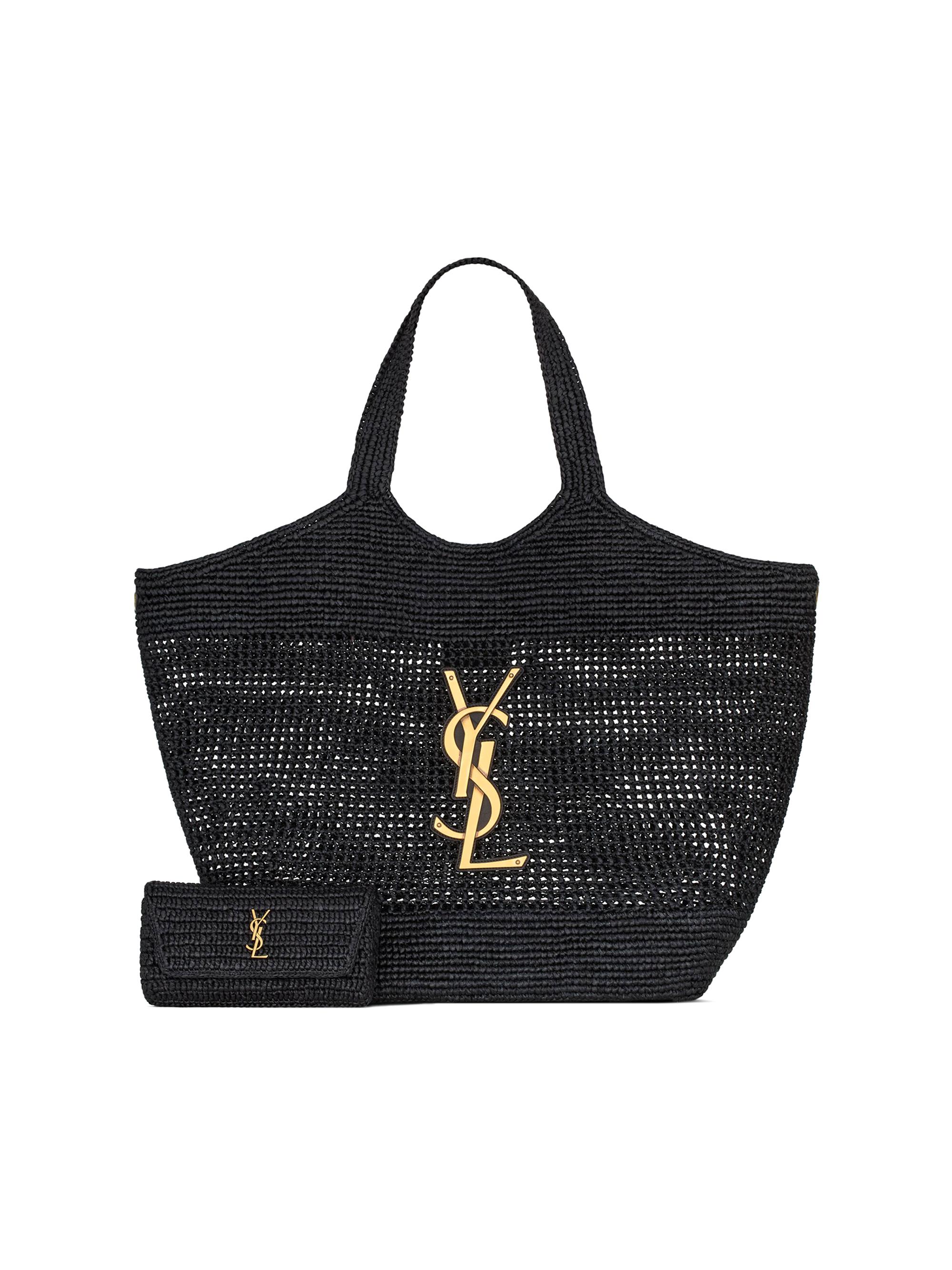 Saint Laurent Icare Tote Bag in Raffia | Saks Fifth Avenue