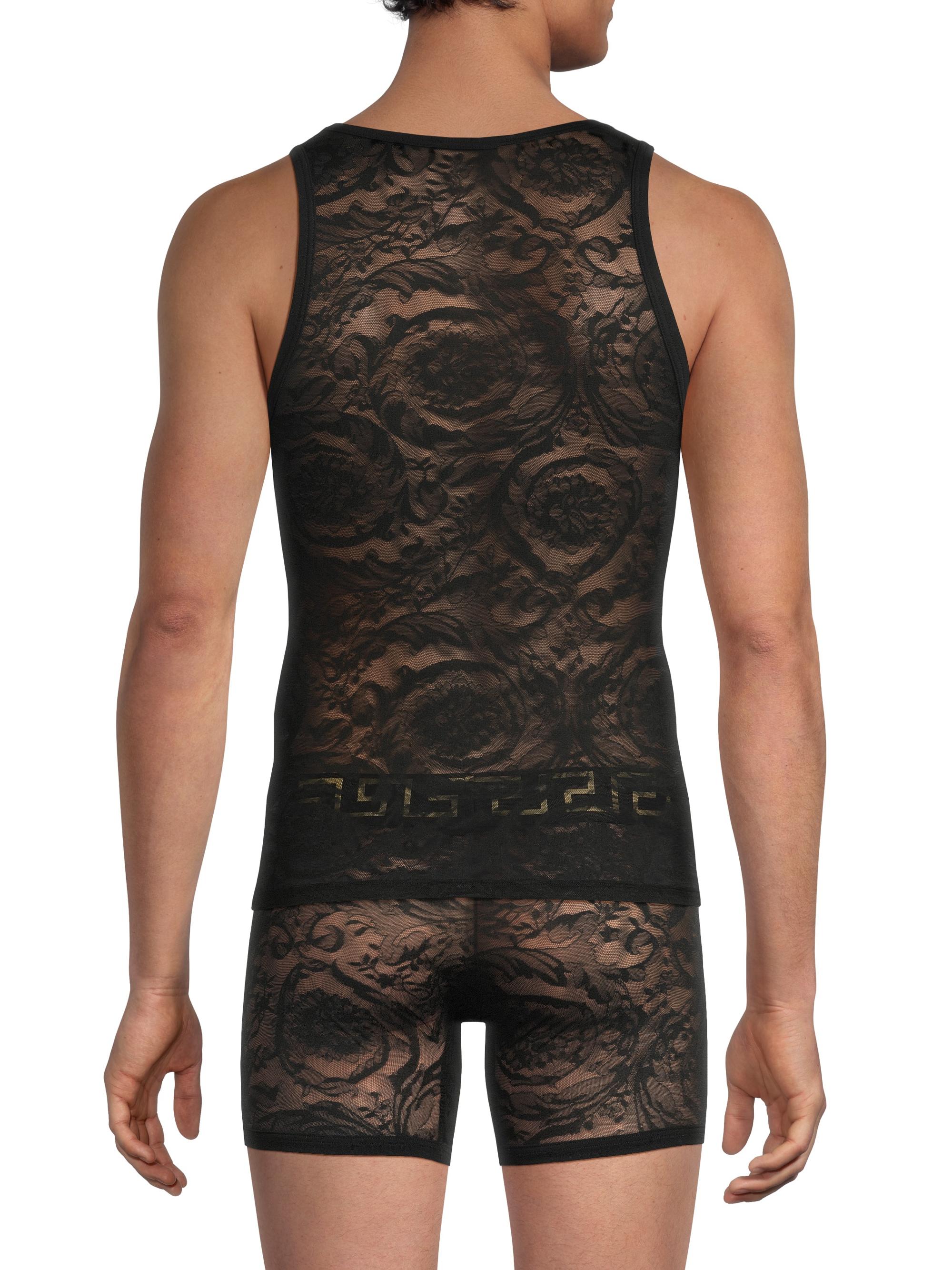 Versace Barocco Sheer Lace Tank | Saks Fifth Avenue