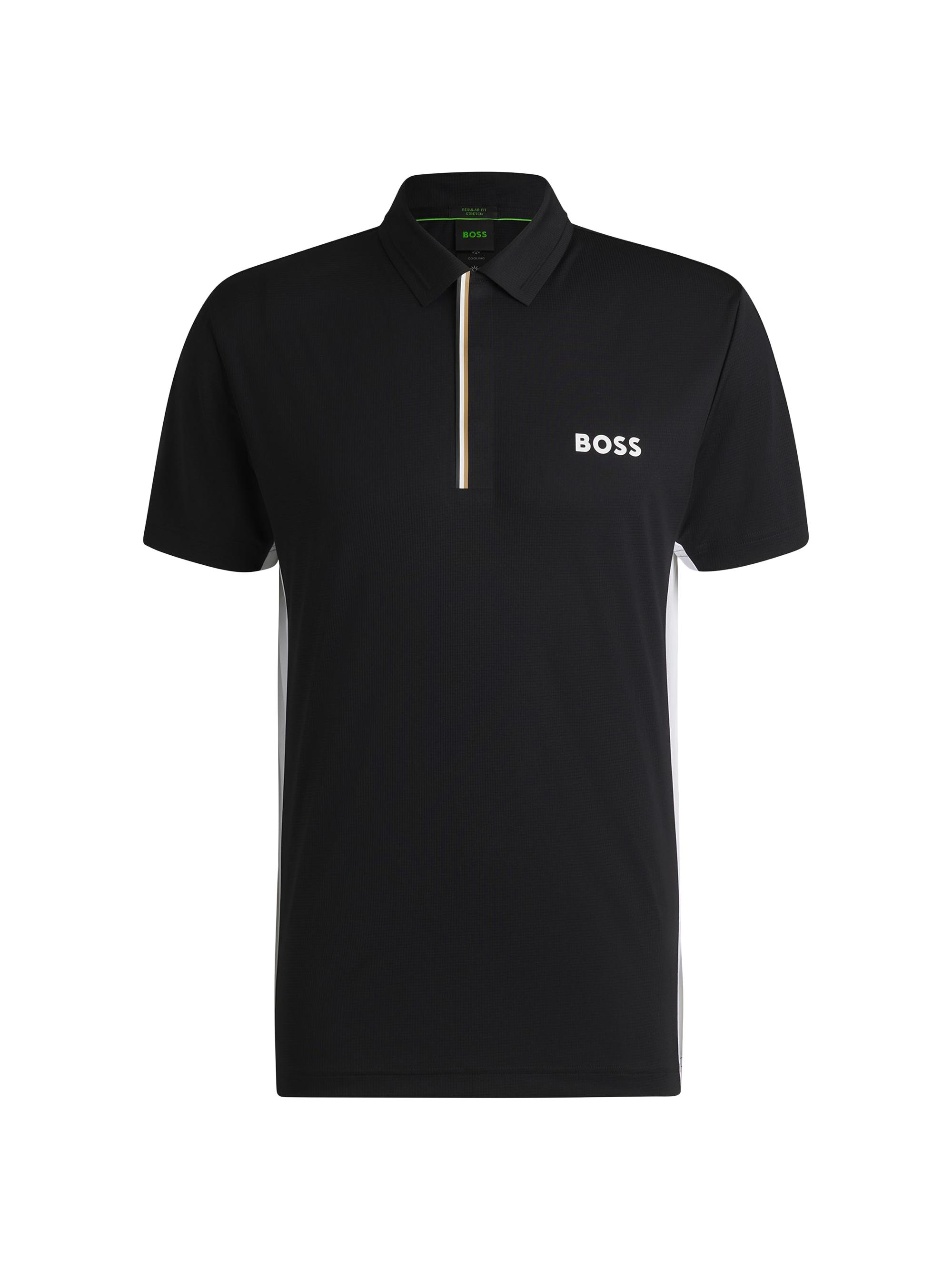 BOSS Men's Active Paddy Polo Shirt with UV Protection - Black