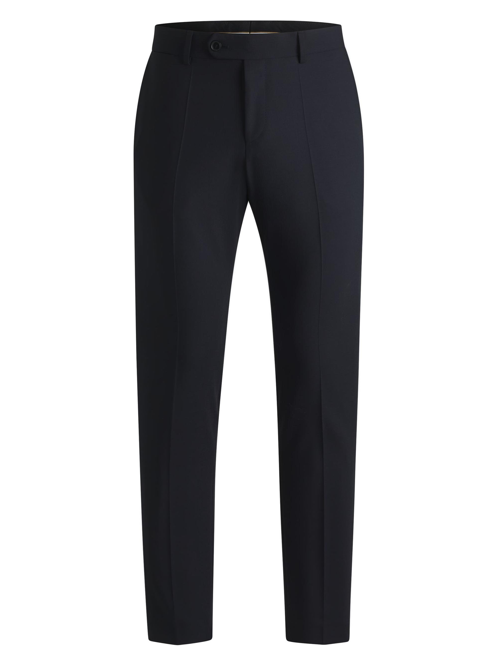 BOSS Men's Formal Trousers in Washable Super-Flex Fabric - Dark Blue
