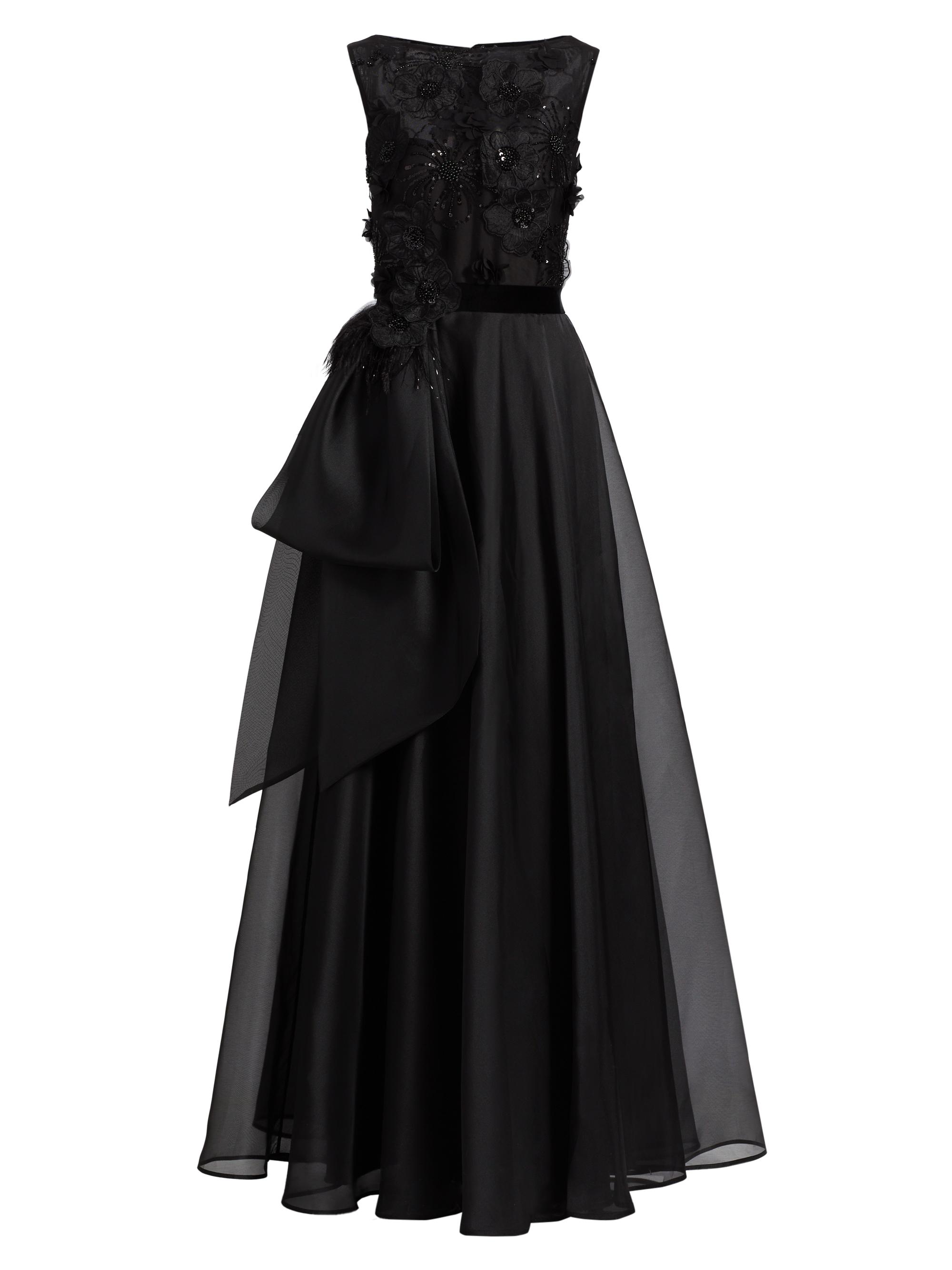 Talbot Runhof Women's Embellished Organza Bow Ballgown - Black