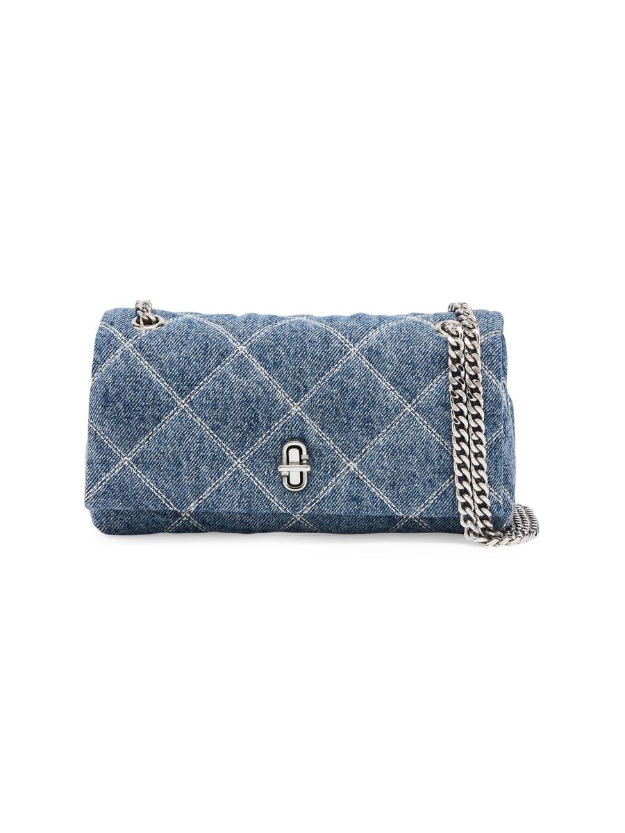 Marc Jacobs Women's The Quilted Denim Dual Chain Wallet In Blue