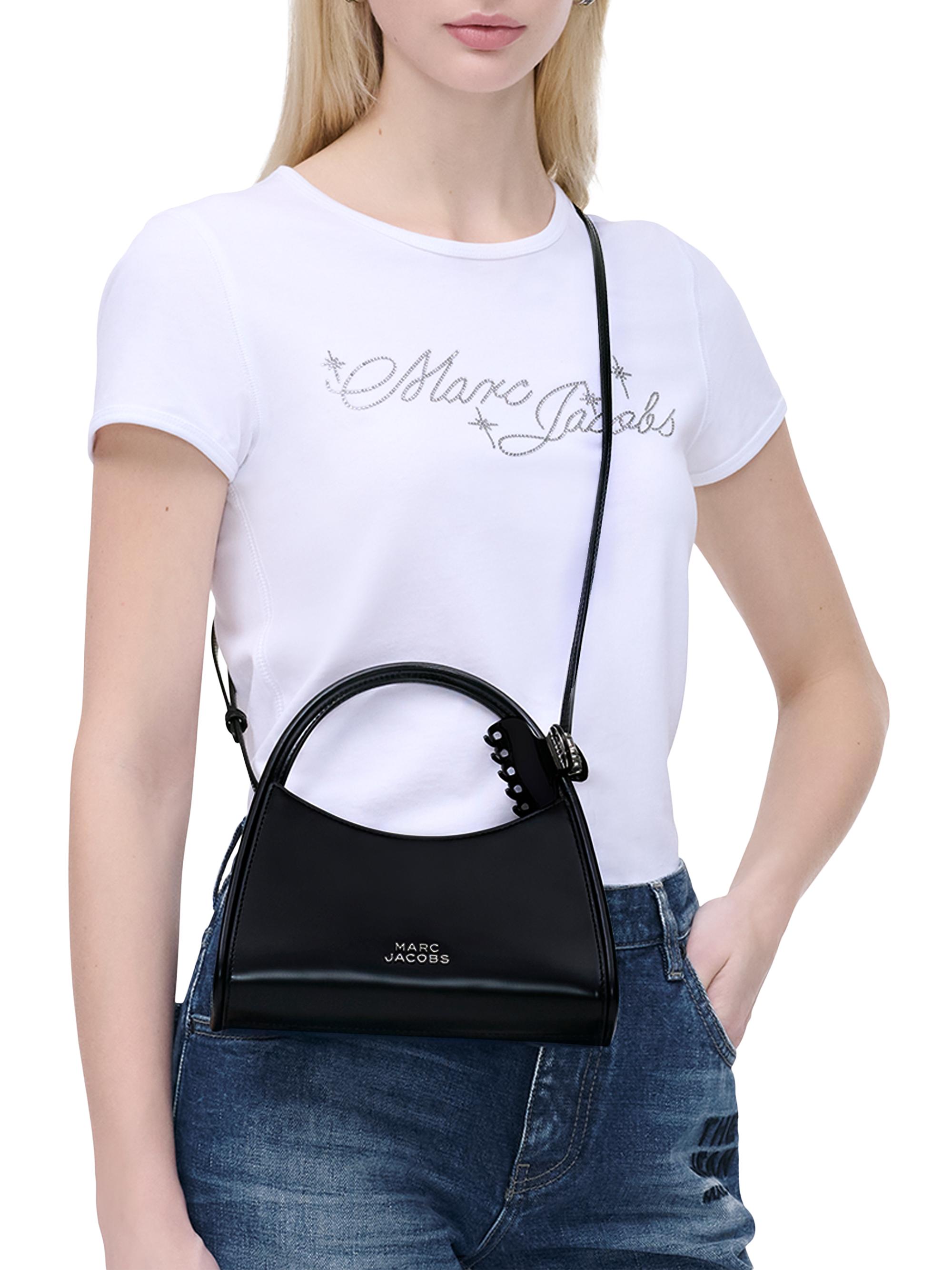 Marc Jacobs Women's The Glam Claw Clip Leather Top Handle Bag - Black