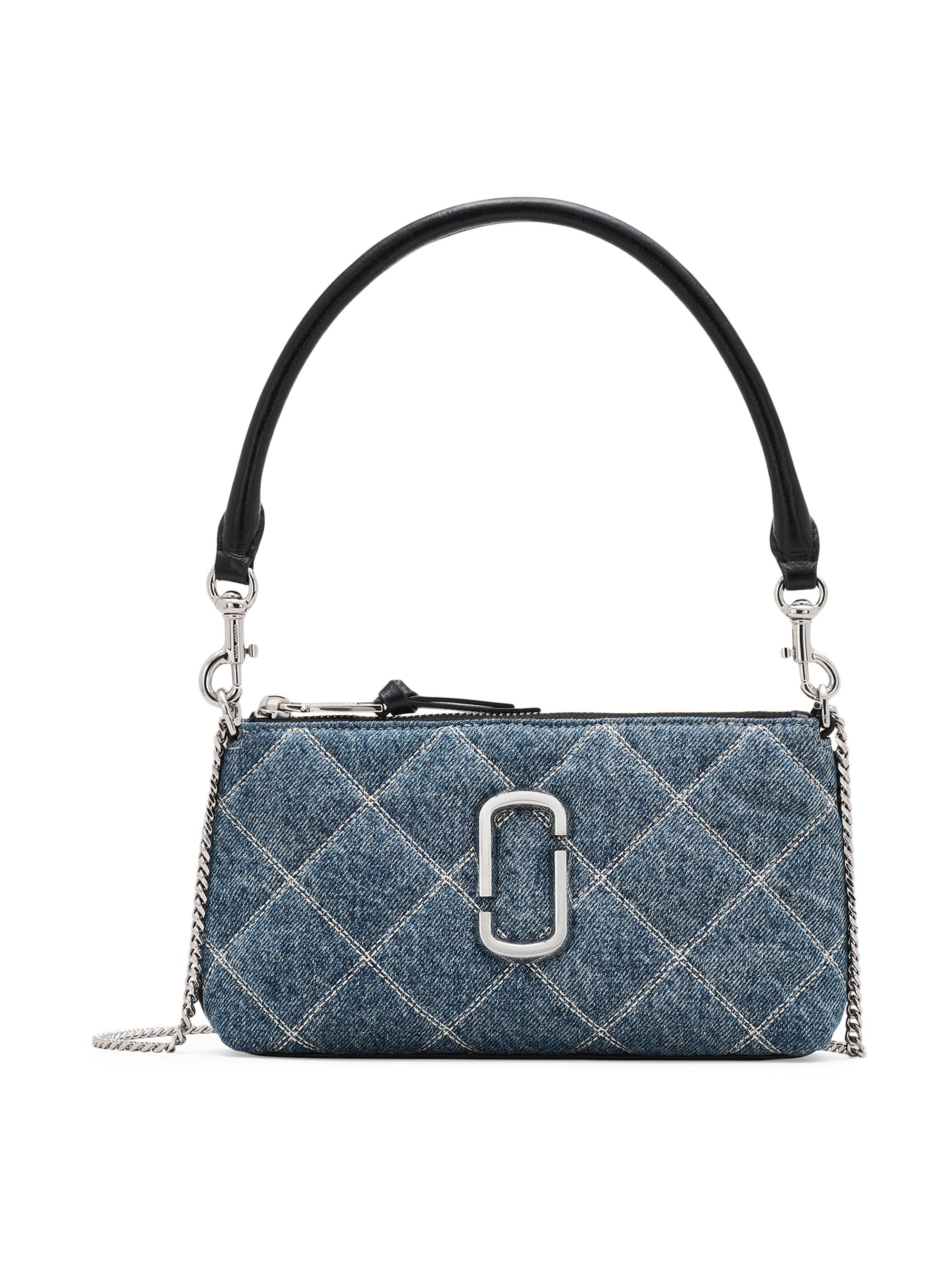 Marc Jacobs Women's The Denim Quilted Pochette Shoulder Bag - Light Wash Indigo