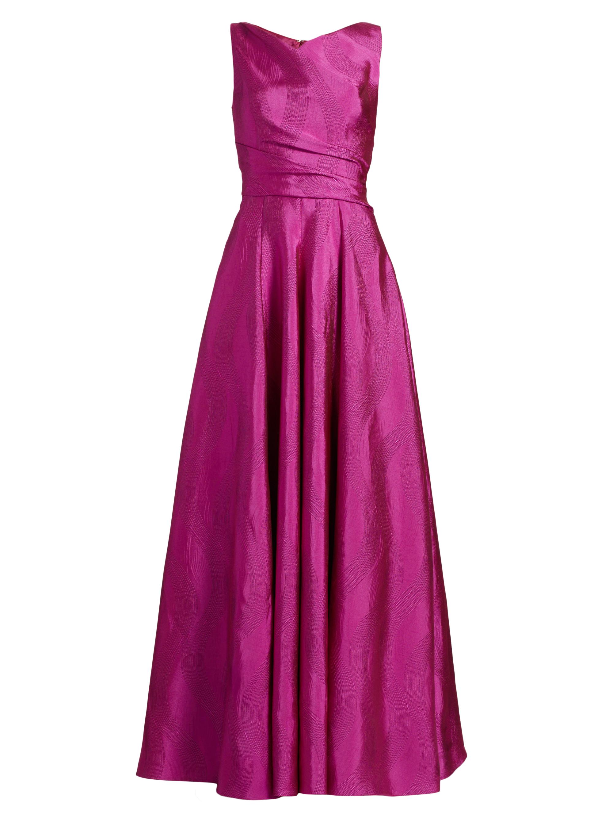 Talbot Runhof Women's Draped Sleeveless Gown - Fuchsia