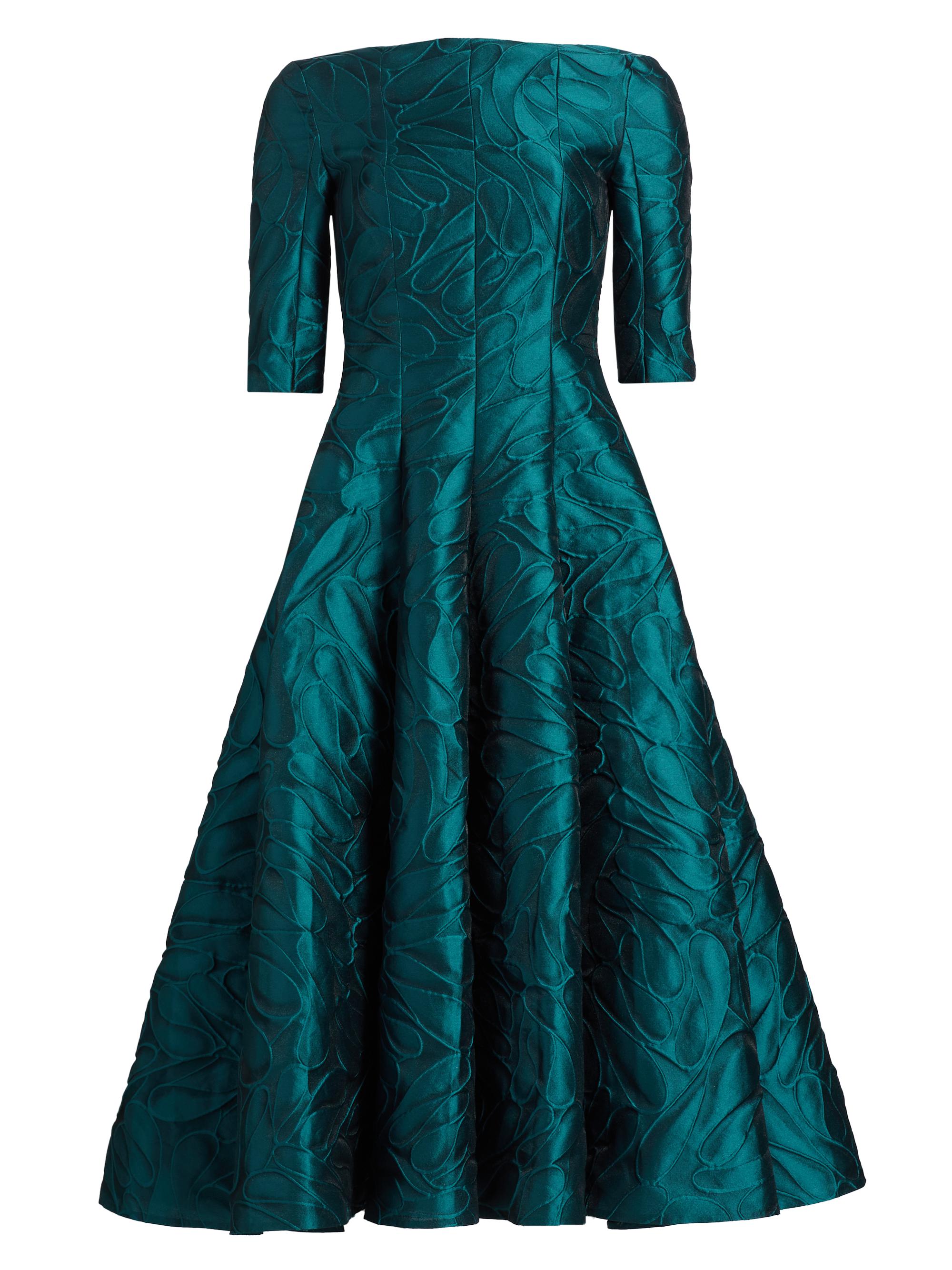 Talbot Runhof Women's Jacquard Fit-And-Flare Midi-Dress - Dragonfly