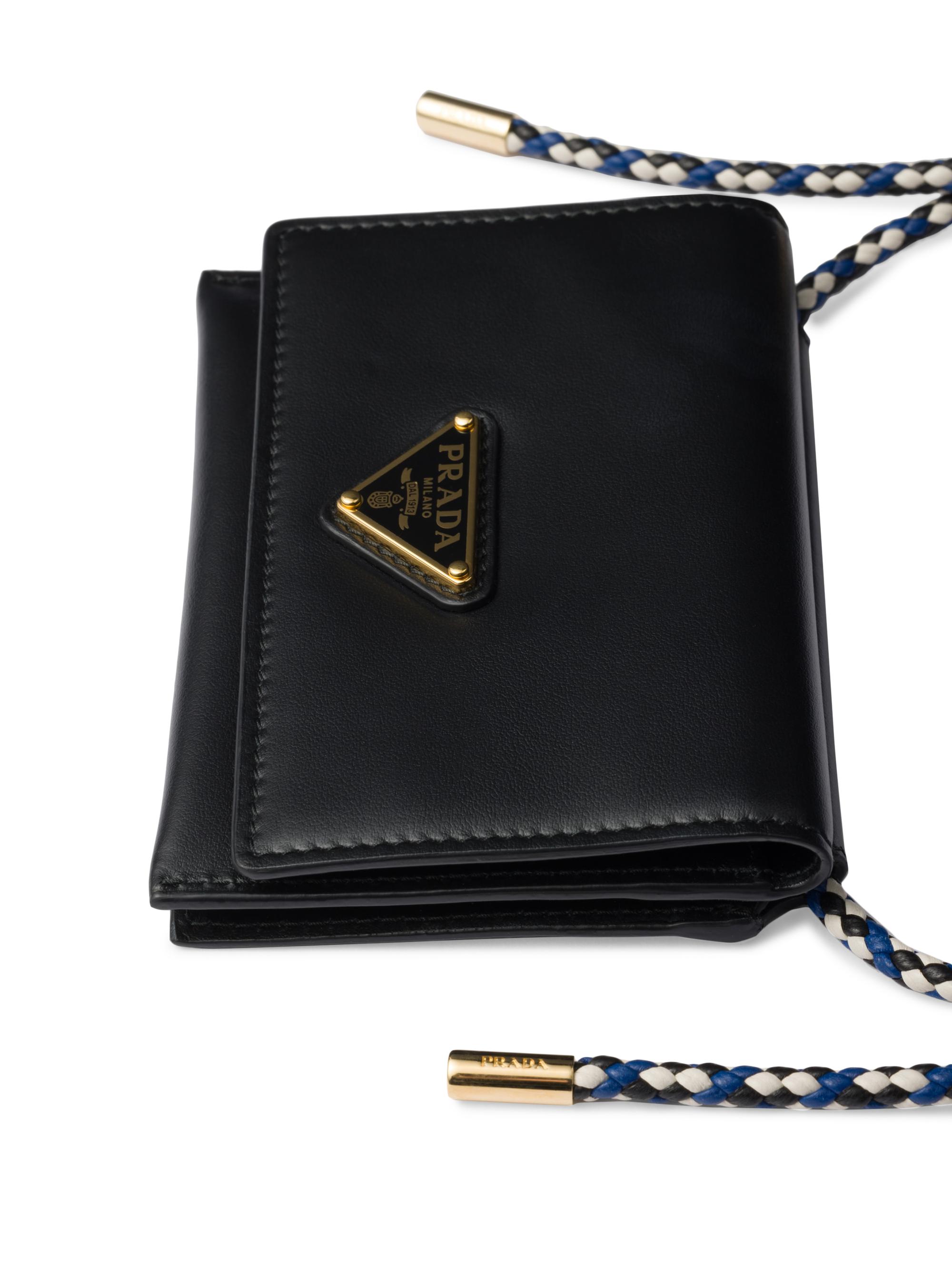 Card Holder with Leather Shoulder Strap