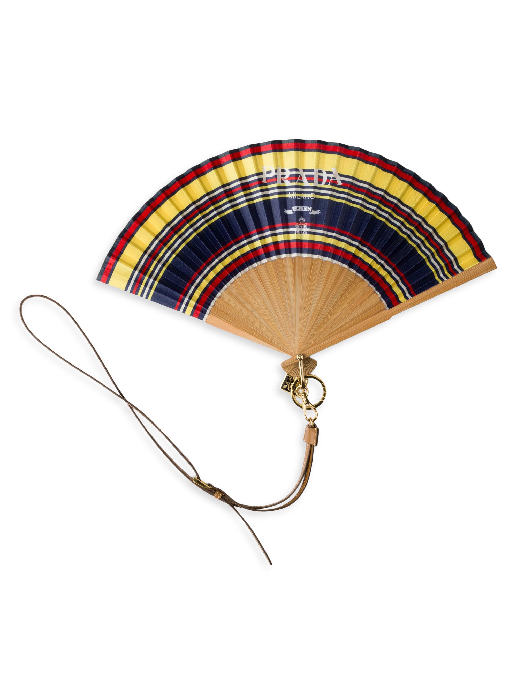 Prada Women's Fan with Leather Strap